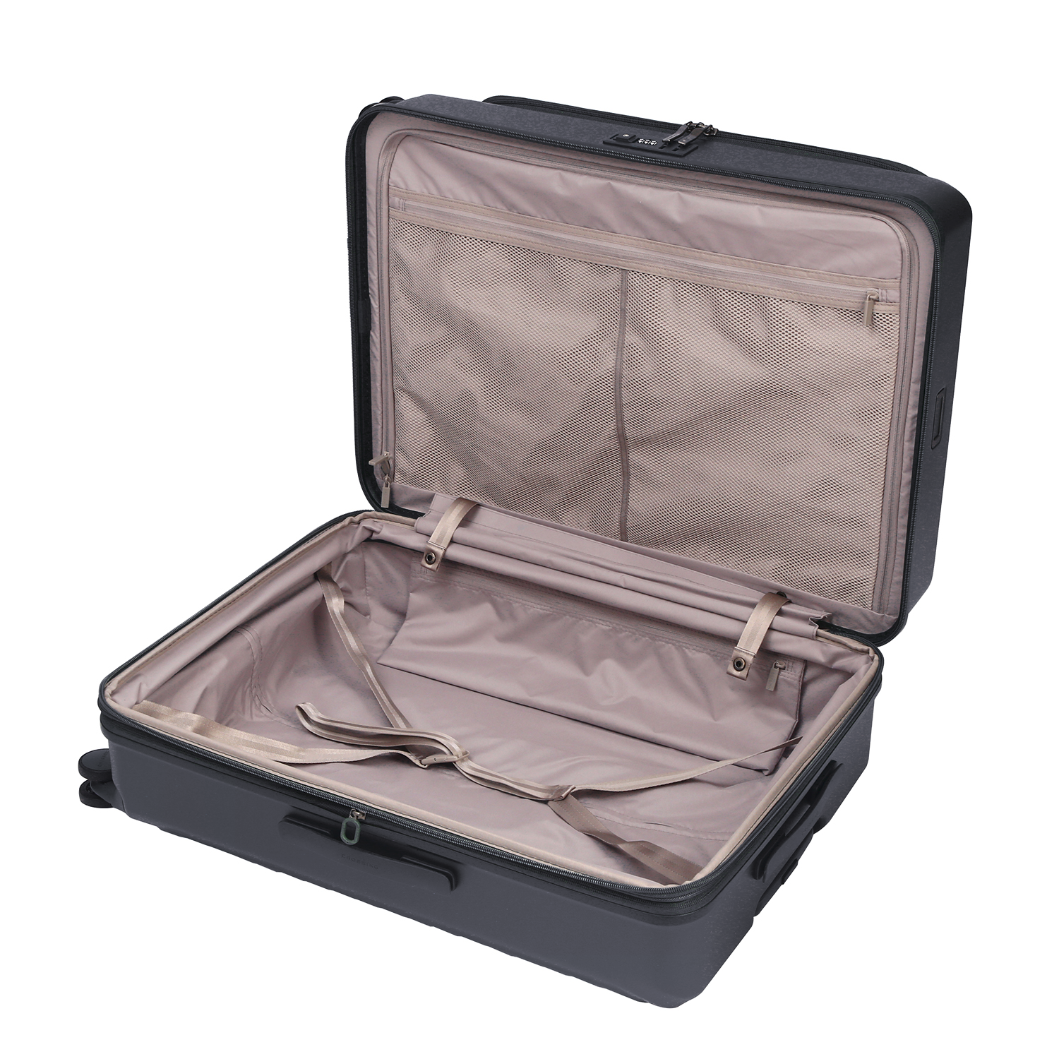 CROSSING INVI 30" Large Expandable Luggage With Front & Middle Access V3 - Black