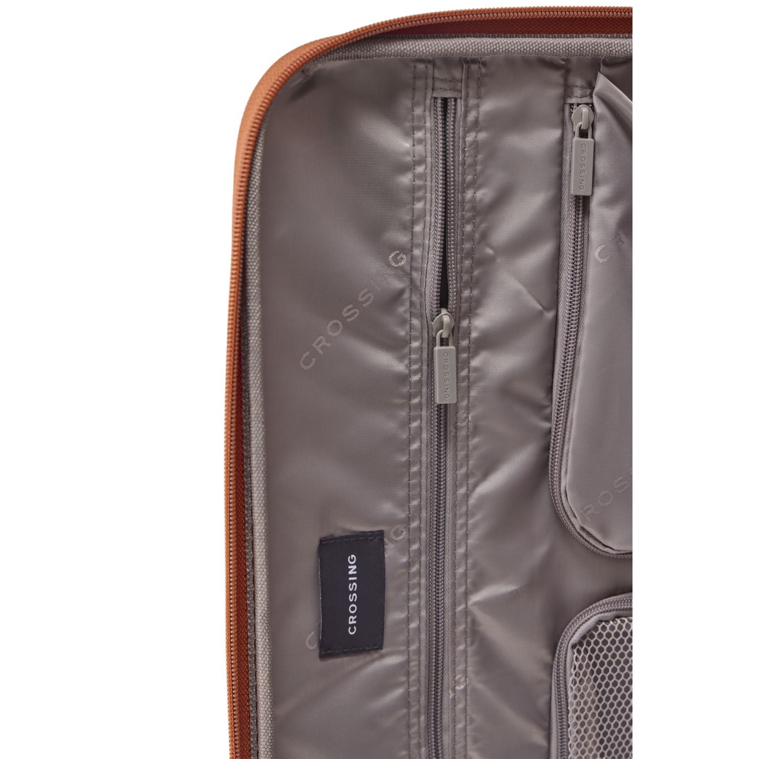 CROSSING INVI 24" Medium Expandable Luggage With Front & Middle Access - Pumpkin