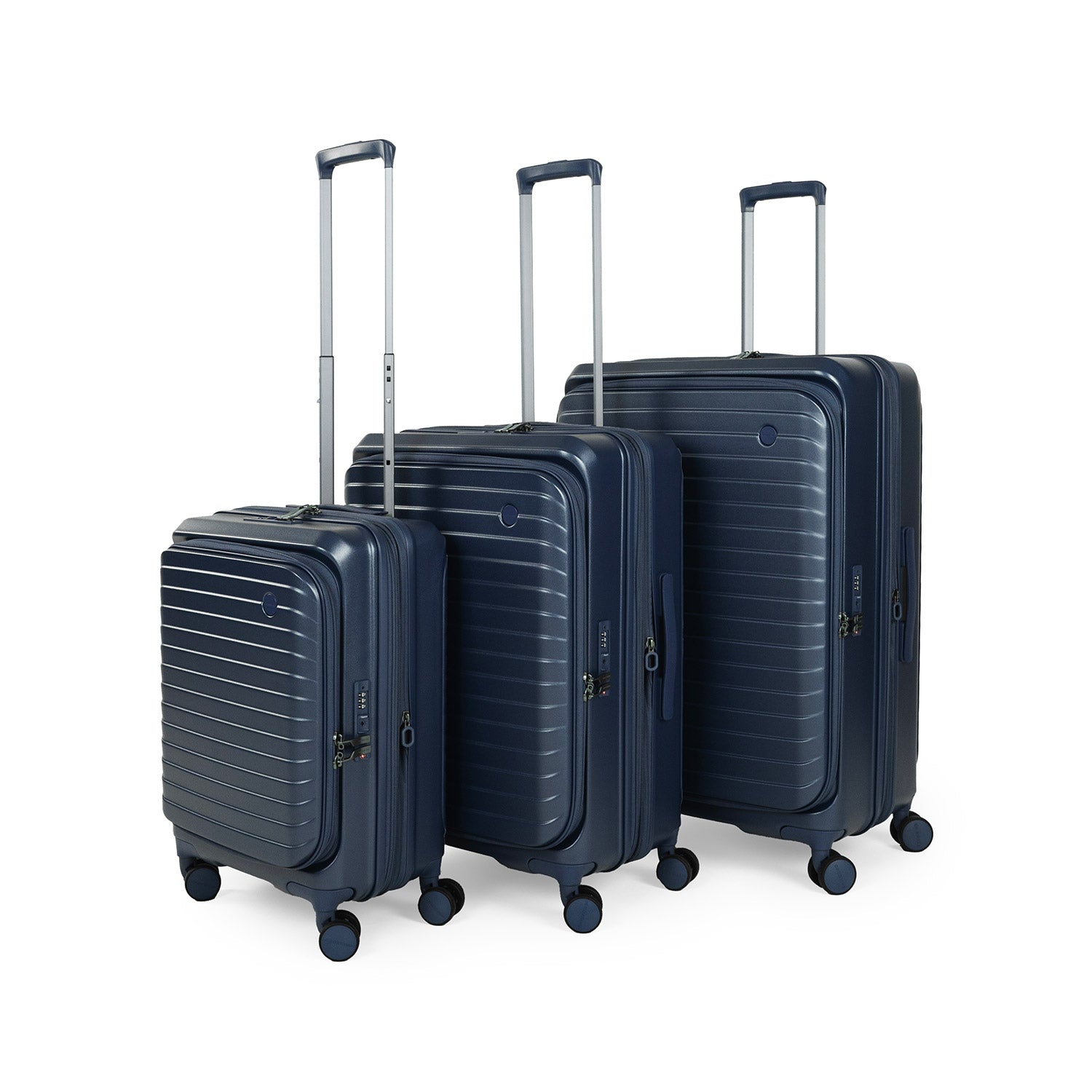 CROSSING INVI 20" Carry On Expandable Luggage With Front & Middle Access - Navy