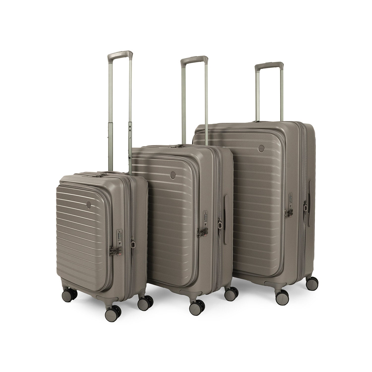 CROSSING INVI 25" Medium Expandable Luggage With Front & Middle Access - Latte