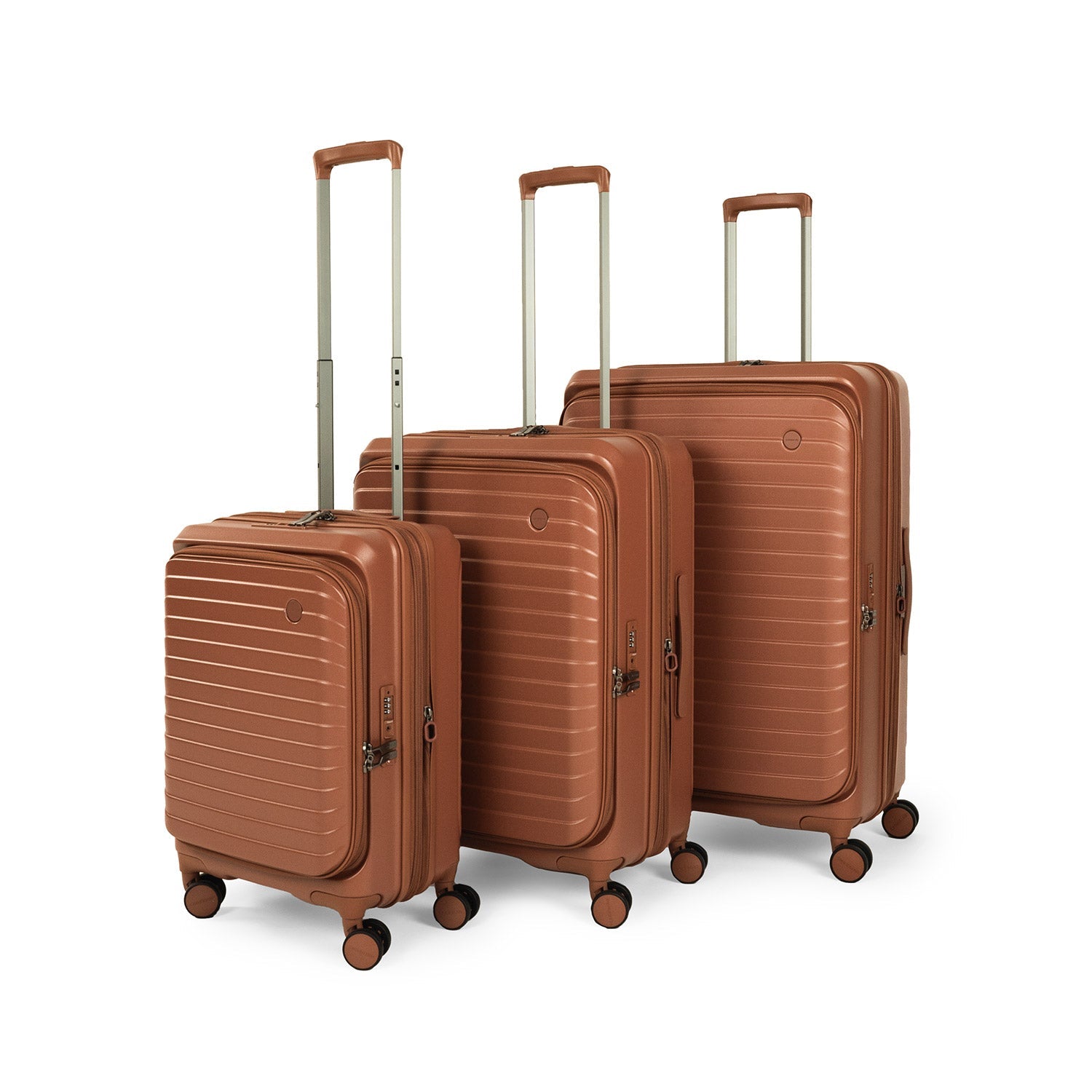 CROSSING INVI 30" Large Expandable Luggage With Front & Middle Access - Brick