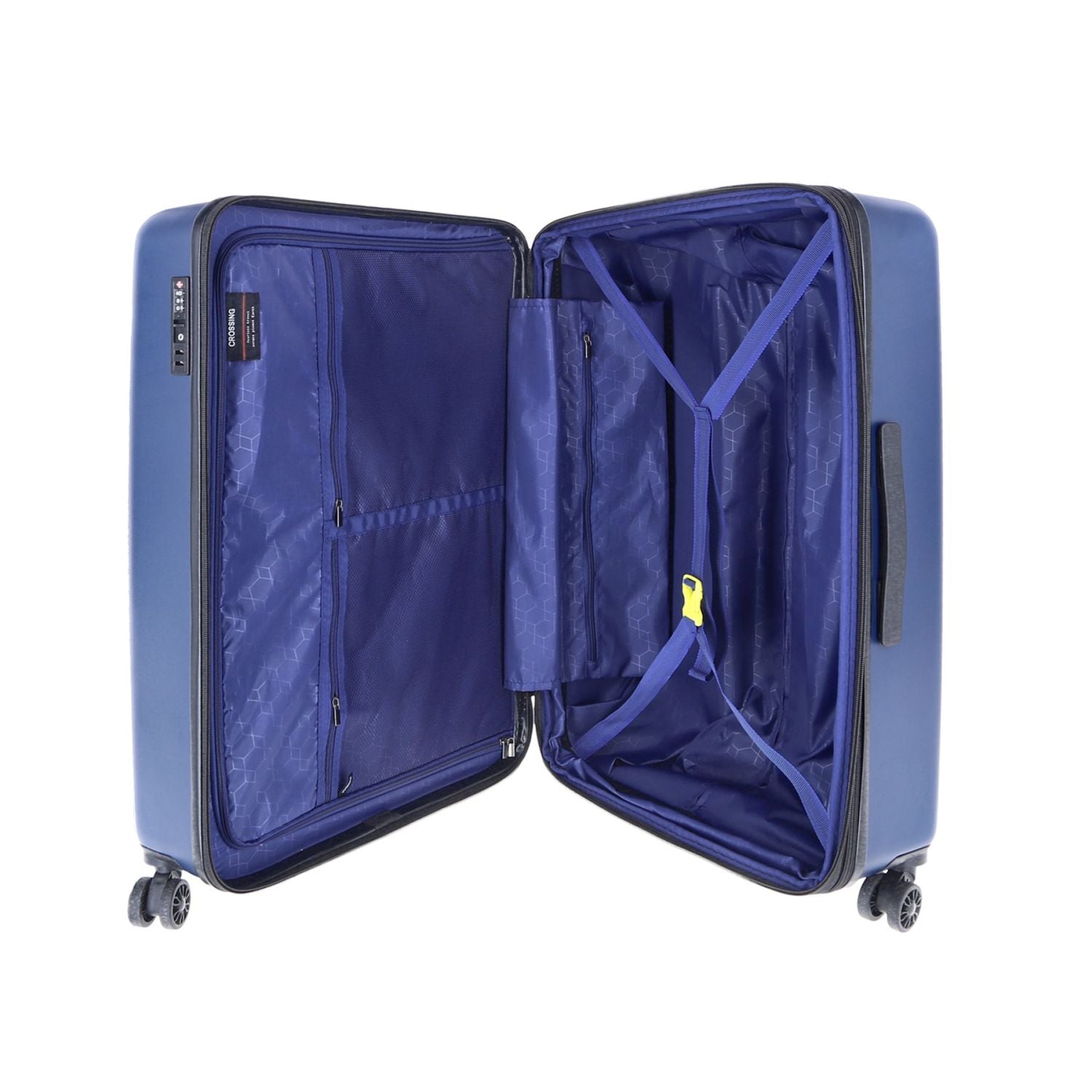 Crossing Wanderer Polycarbonate Expandable 20" Carry On Luggage Spinner - Black