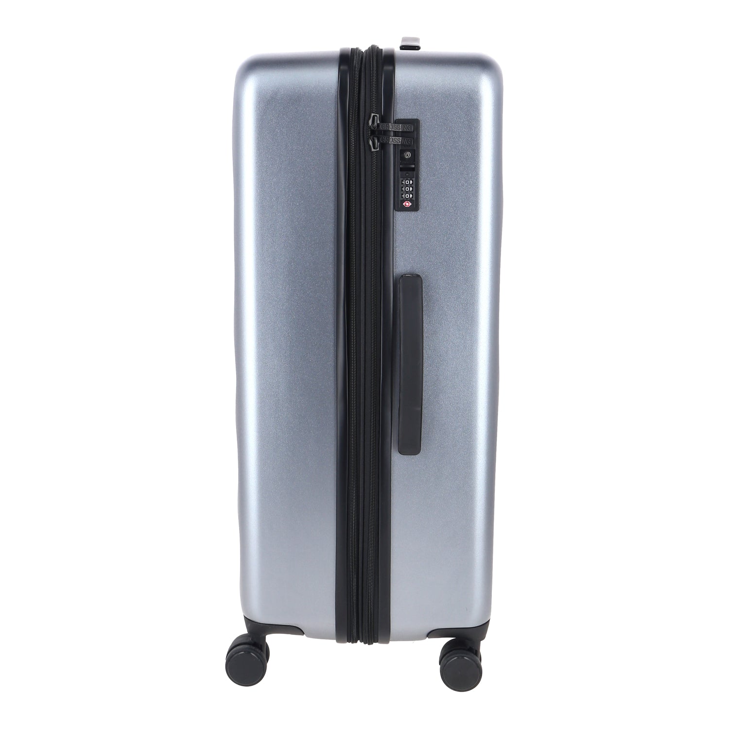 Crossing Miles Polycarbonate Expandable 20" Carry On Luggage Spinner - Gunmetal
