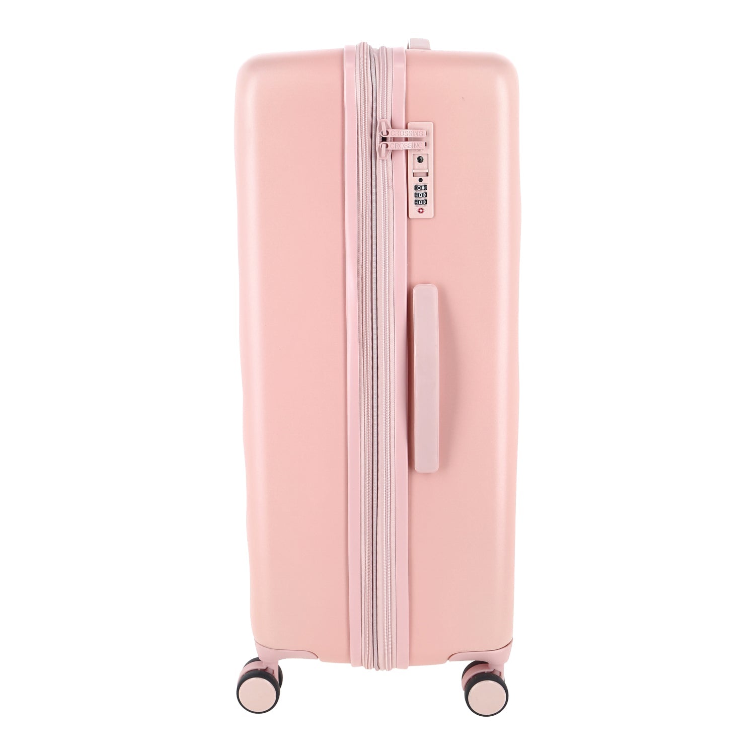 Crossing Miles Polycarbonate Expandable 24" Medium Luggage Spinner - Pink