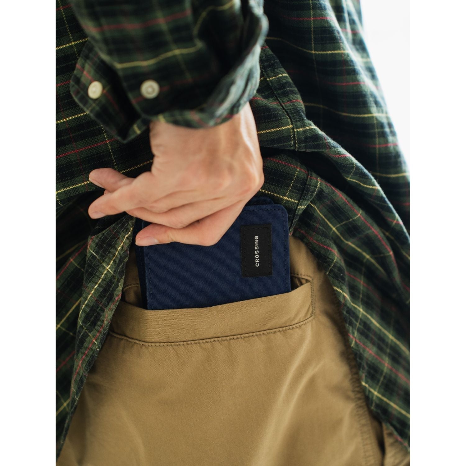 Crossing Bifold Wallet with Coin Pocket & Card Flap RFID - Navy