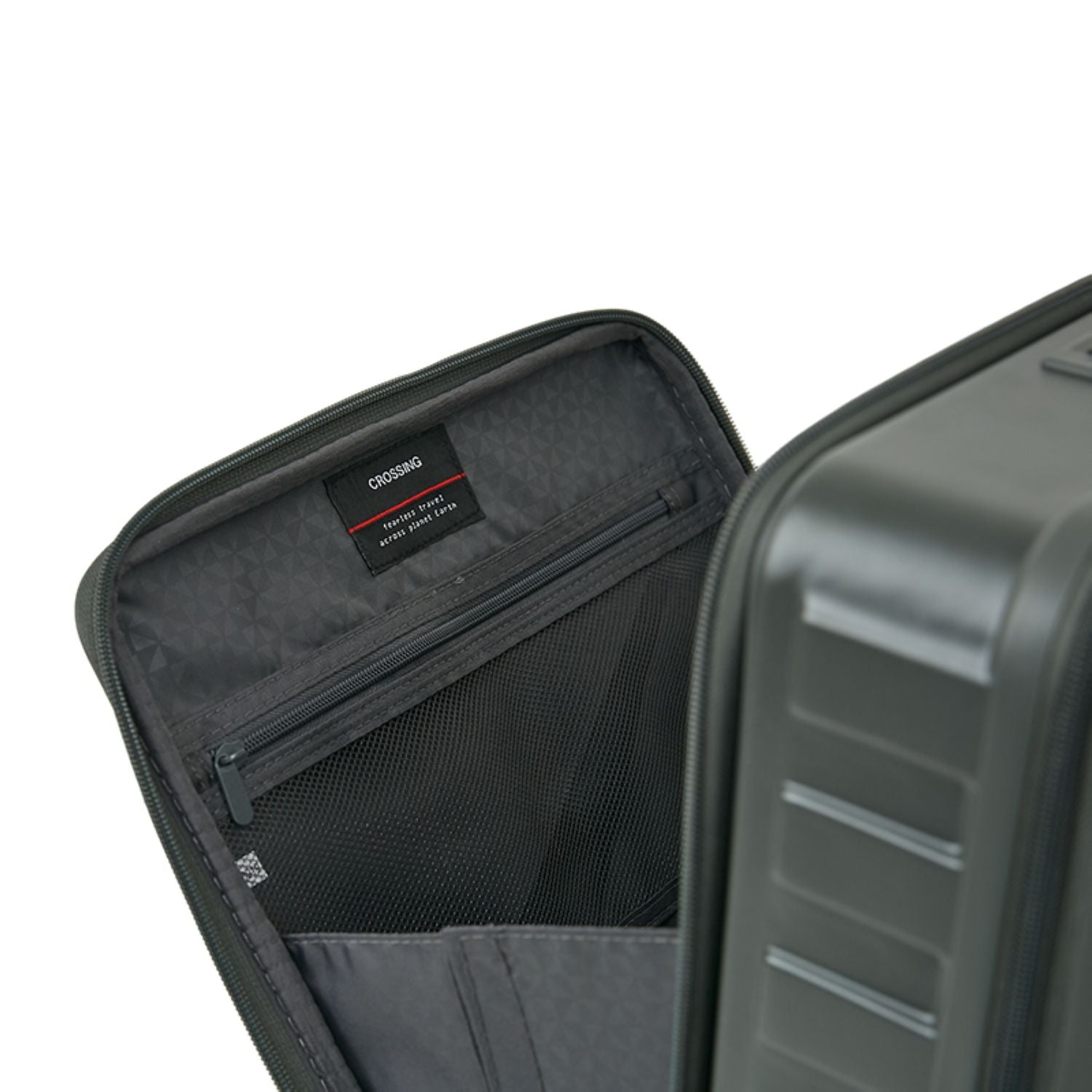 Crossing Groov Pc Trunk 20" Carry On Luggage With Front Access Opening - Army Green