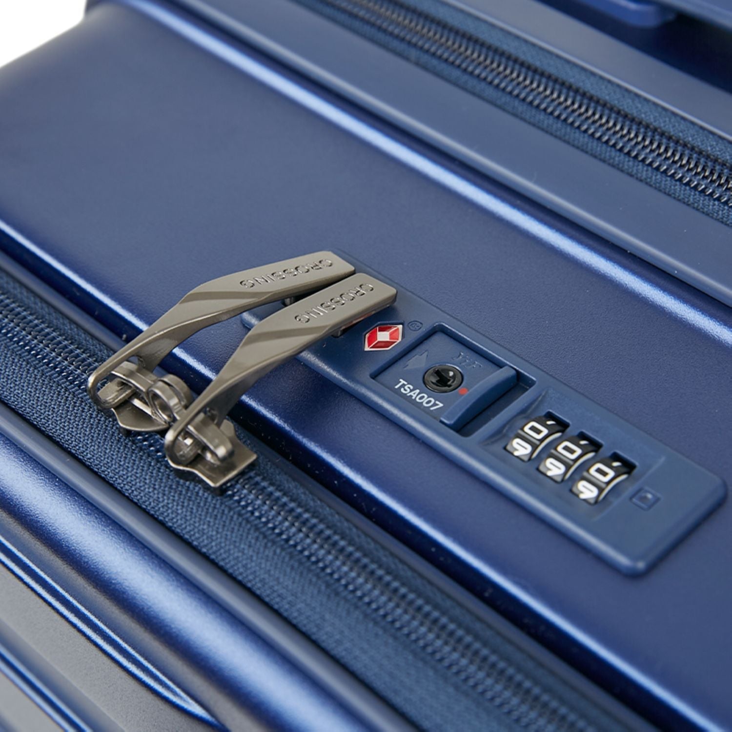 Crossing Groov Pc Trunk 20" Carry On Luggage With Front Access Opening - Stone Blue