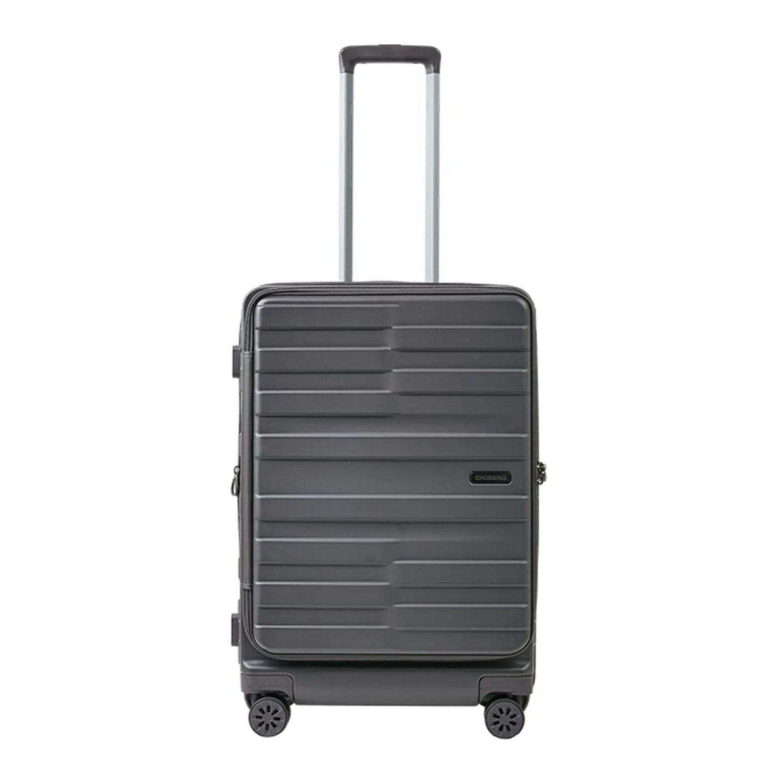 Crossing Groov Pc Trunk 20" Carry On Luggage With Front Access Opening - Dark Grey