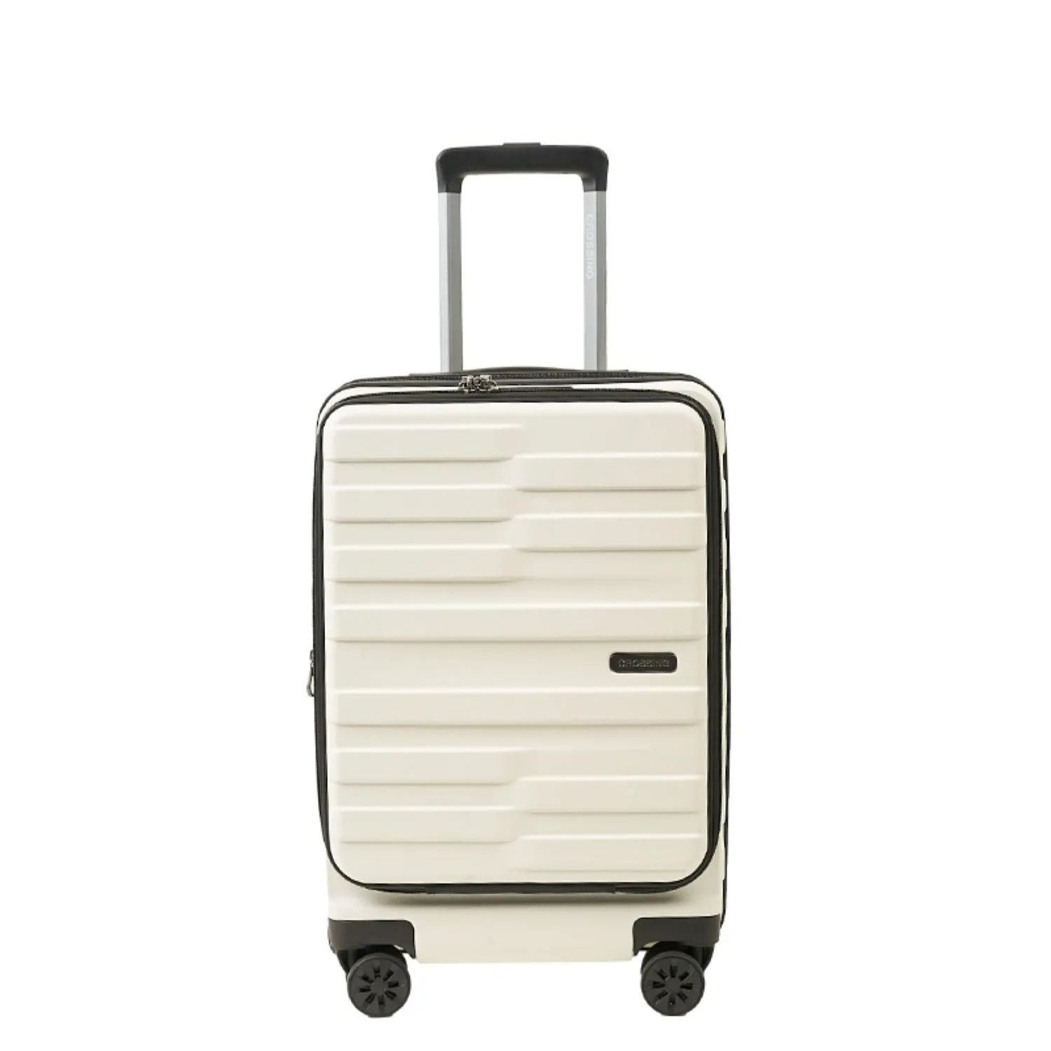 Crossing Groov Pc Trunk 20" Carry On Luggage With Front Access Opening - White