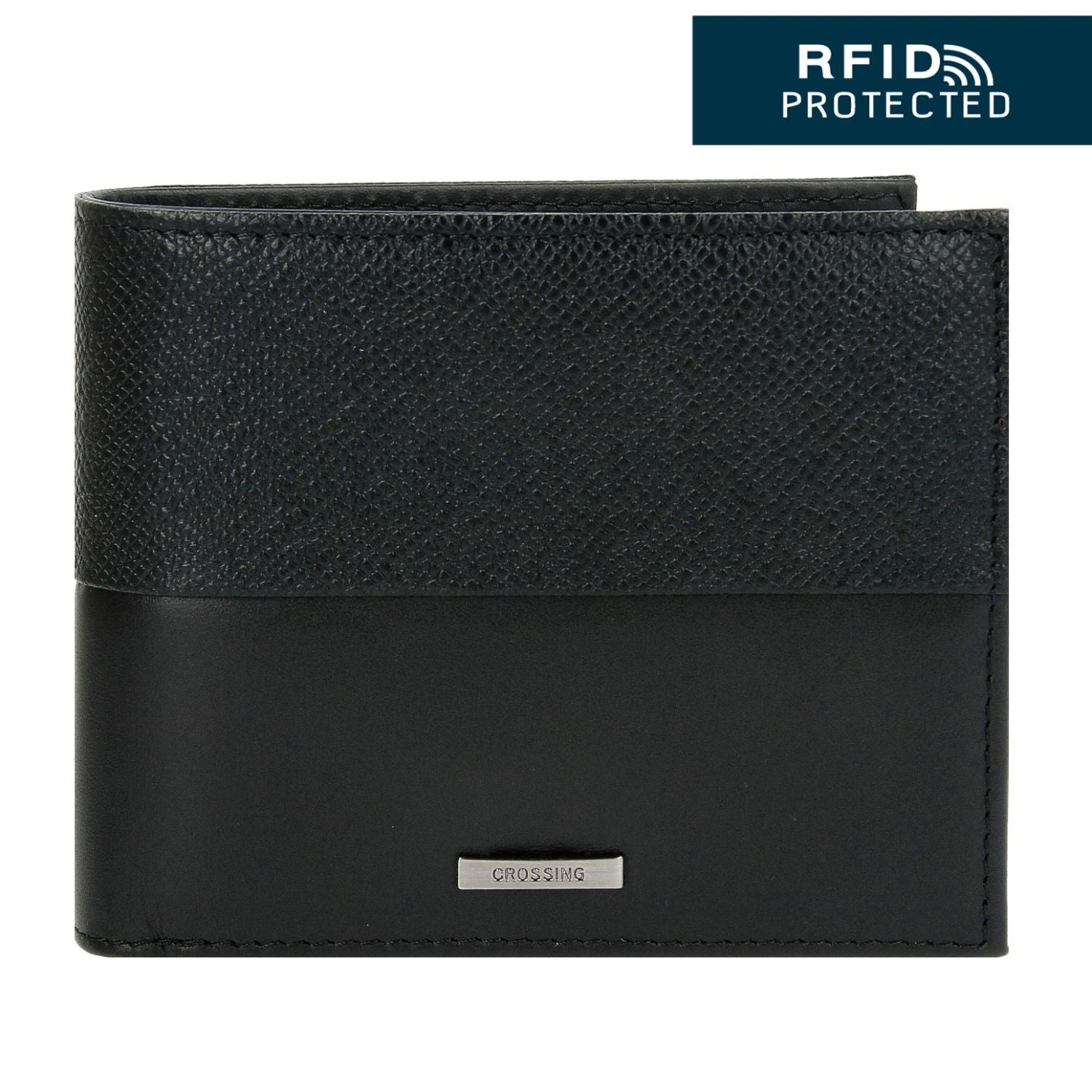 Crossing Infinite Bi-Fold Leather Wallet RFID - Black