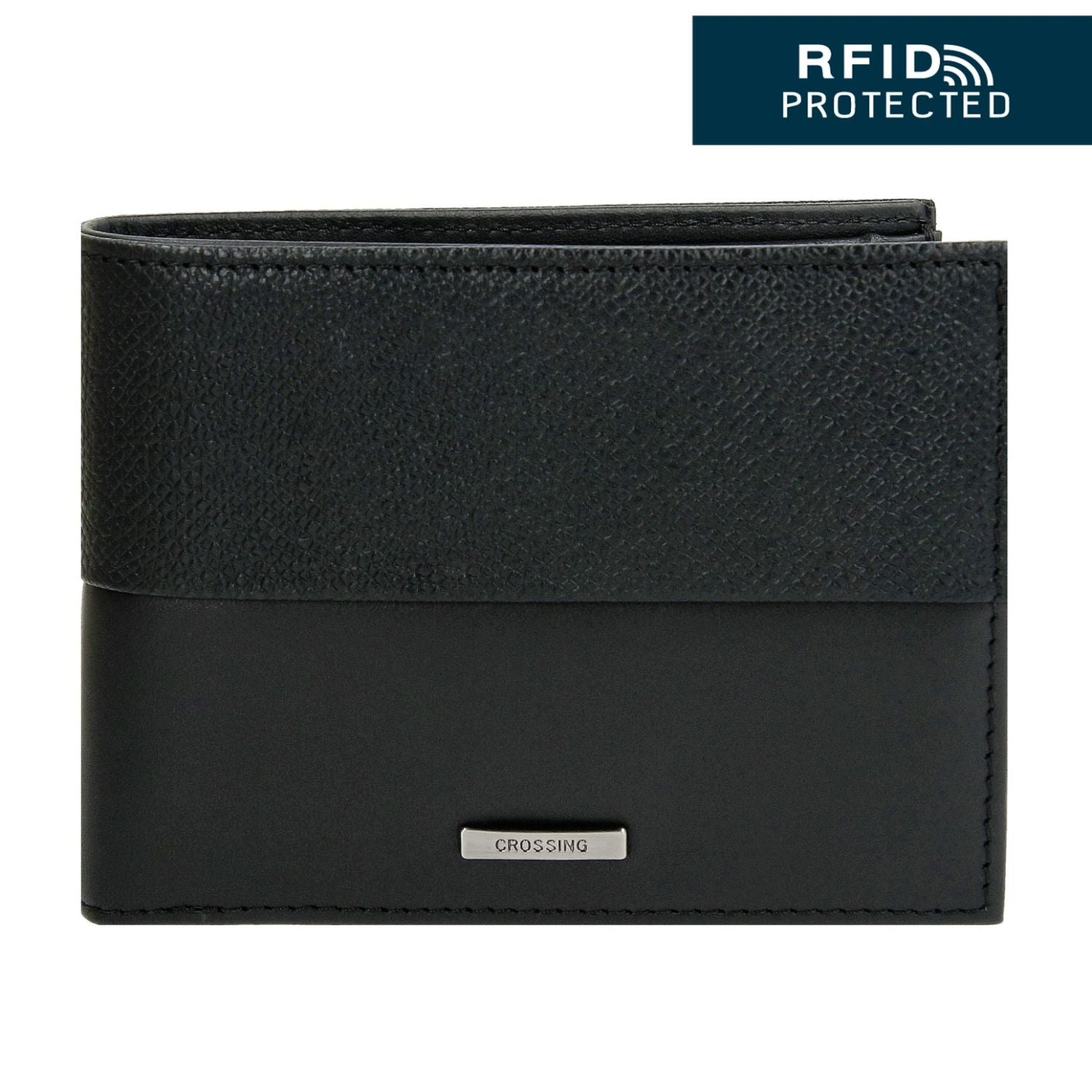 Crossing Infinite Money Clip Leather Wallet RFID - Black
