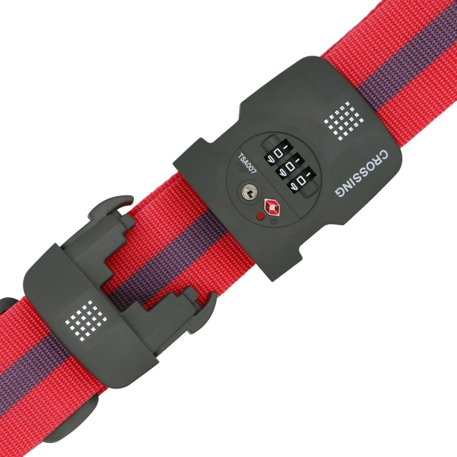 Crossing Luggage Strap With 3 Dial TSA Lock - Pink