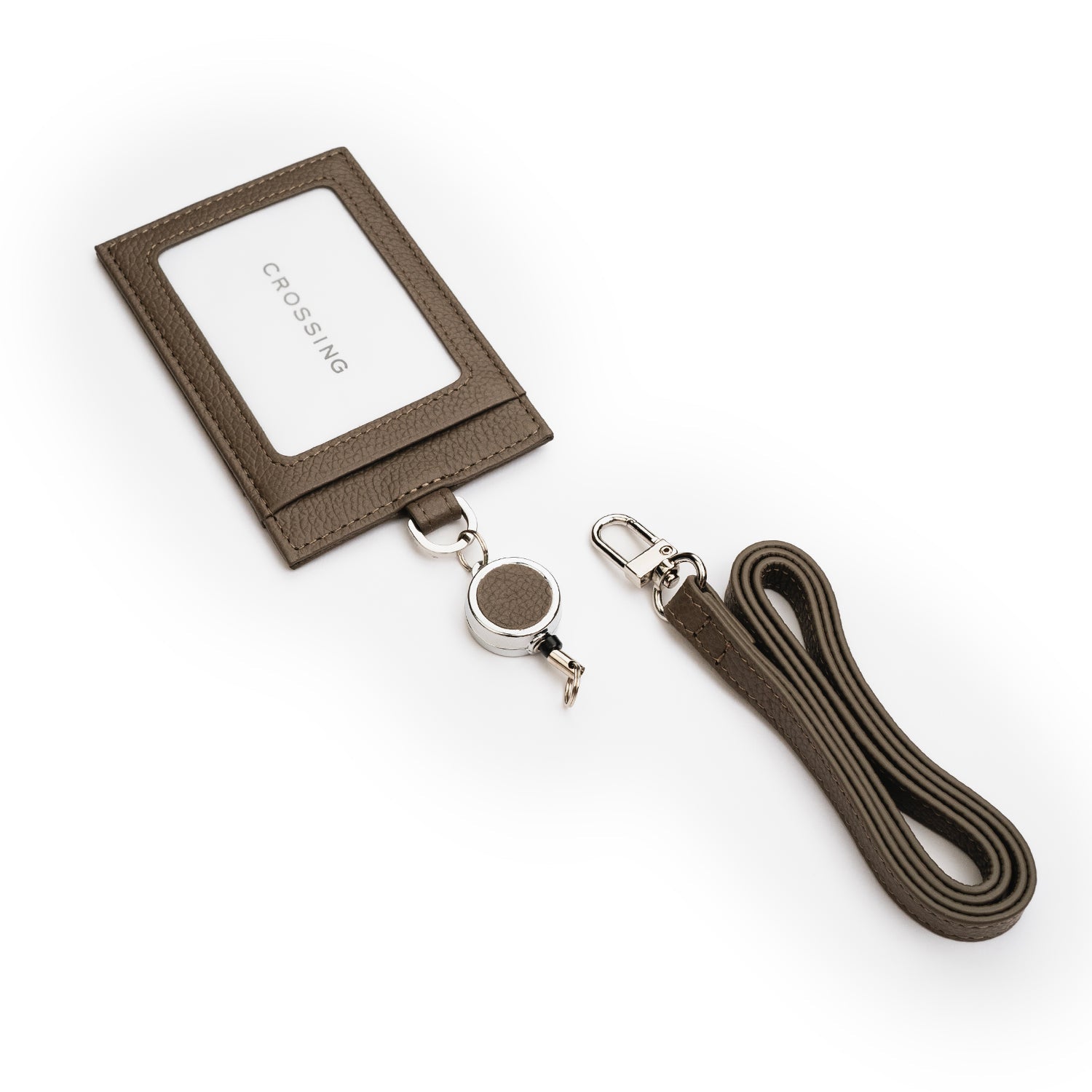 Crossing Milano Retractable Lanyard - Dark Khaki