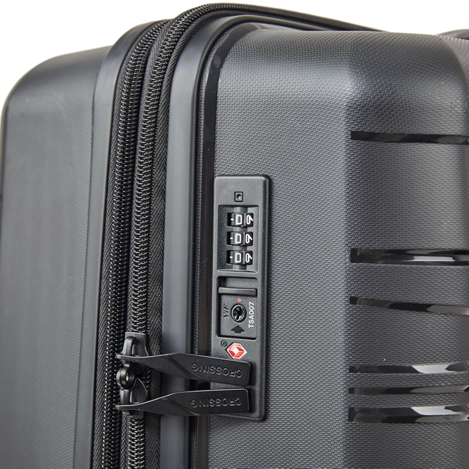 Crossing Supra Polypropylene Expandable 20" Carry On Luggage Spinner - Black