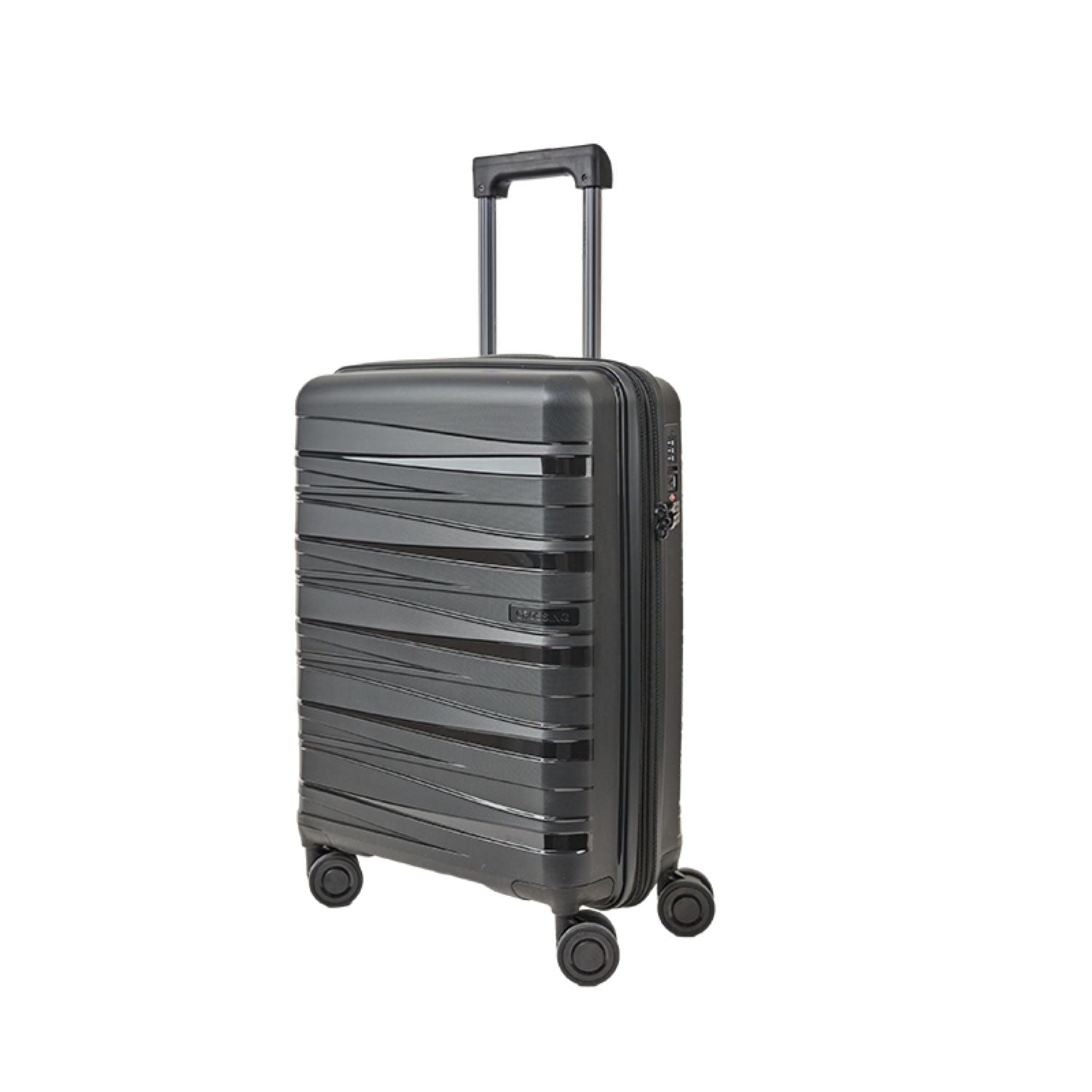 Crossing Supra Polypropylene Expandable 20" Carry On Luggage Spinner - Black