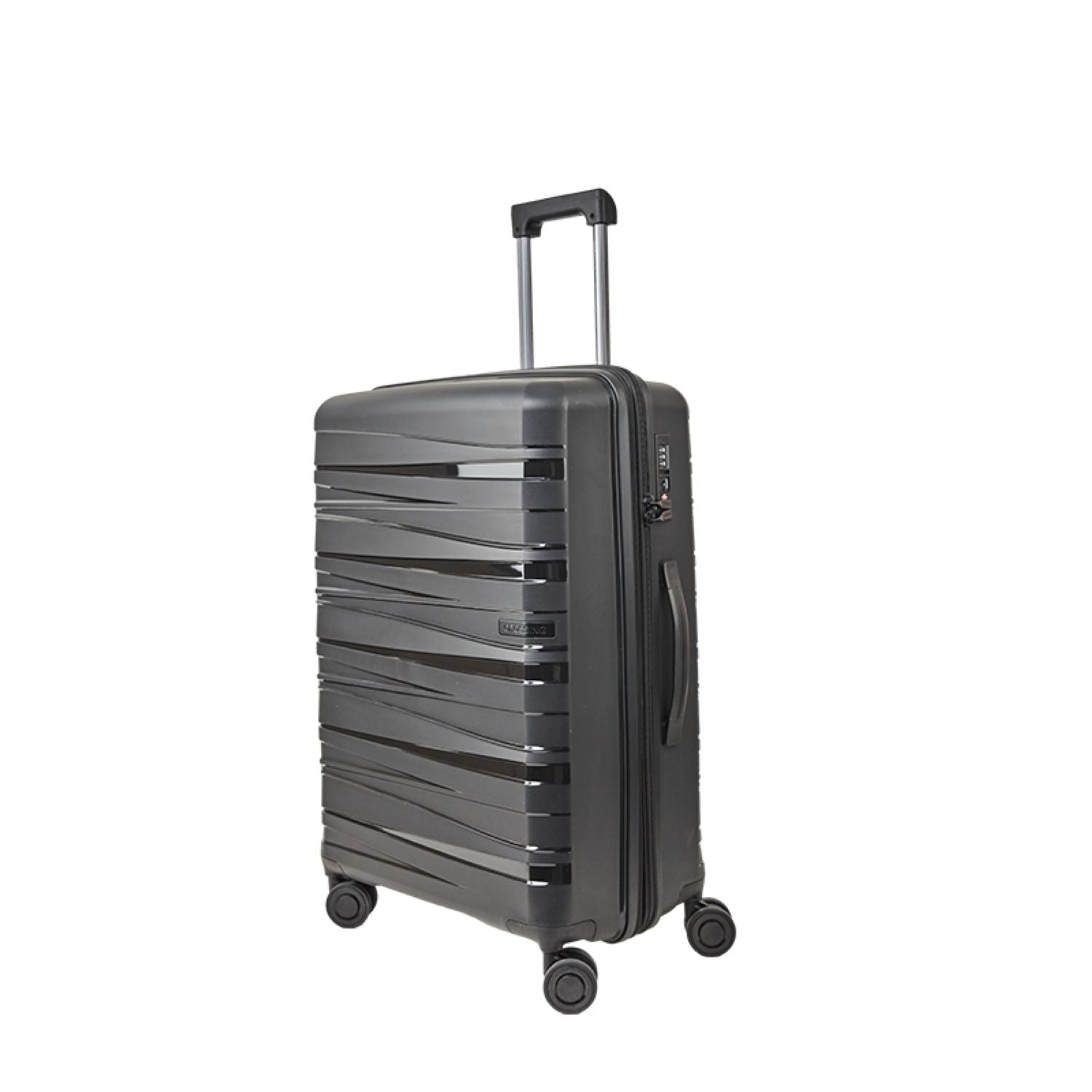 Crossing Supra Polypropylene Expandable 24" Medium Luggage Spinner - Black