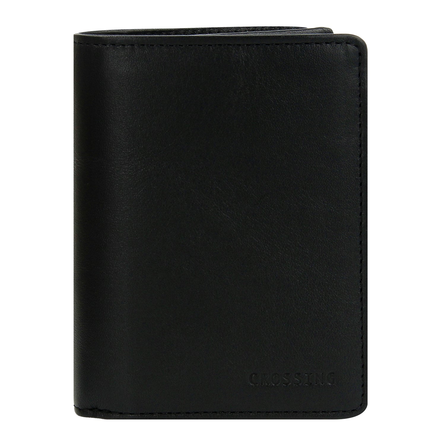 Crossing Vintage Short Leather Wallet With Coin Pouch - Black