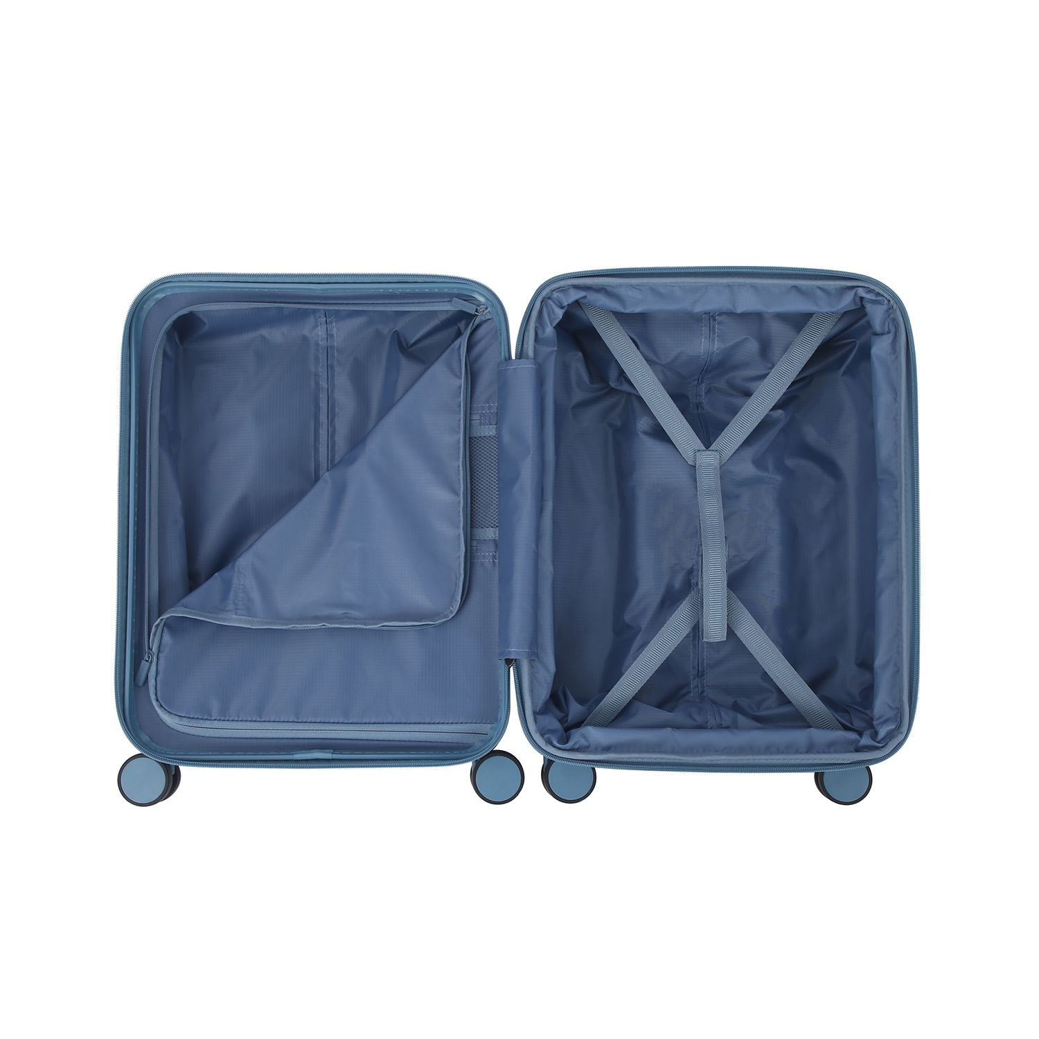 Crossing VIVE Polycarbonate Expandable Carry On Luggage T20 - Blue