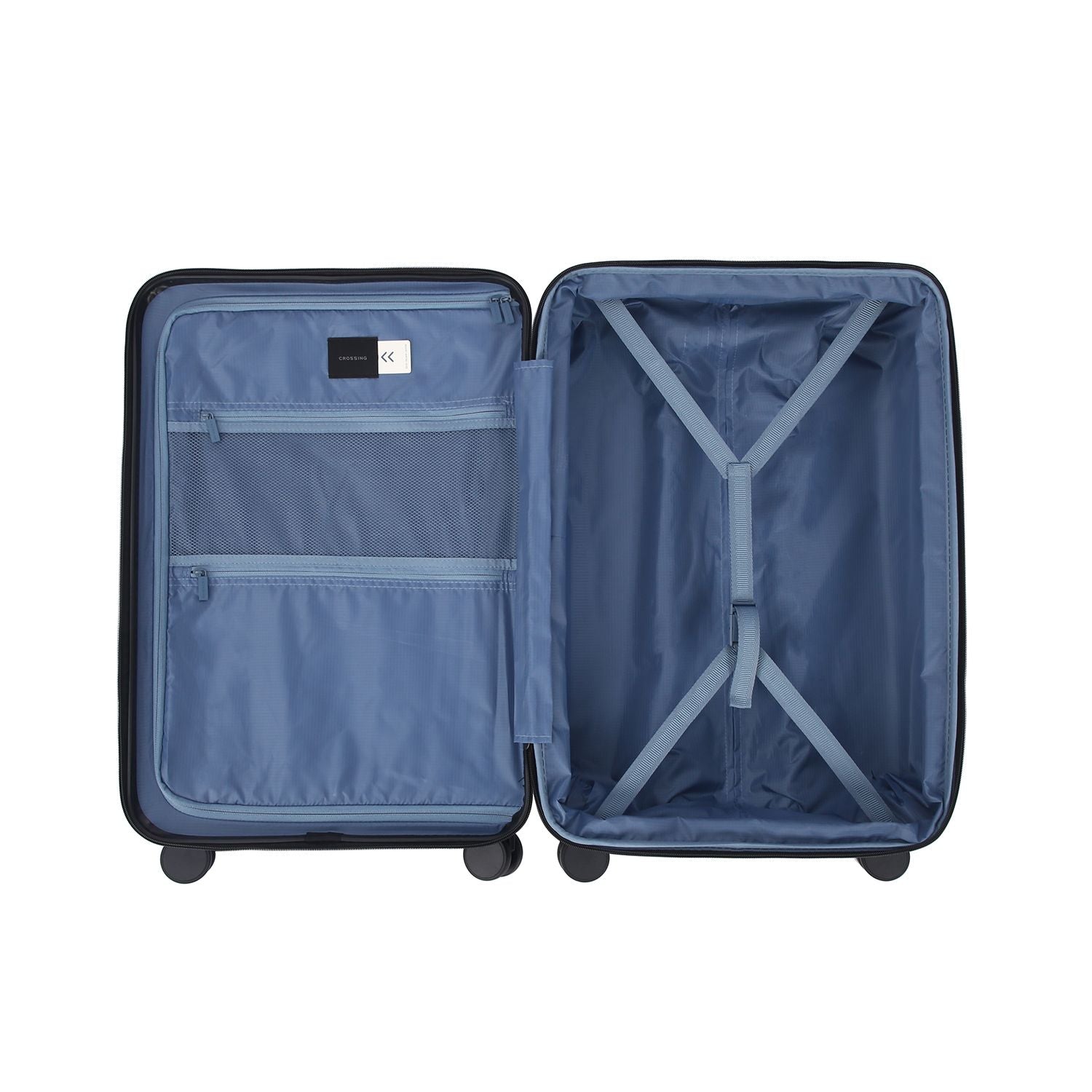 Crossing VIVE Polycarbonate Expandable Medium Luggage T25 - Black
