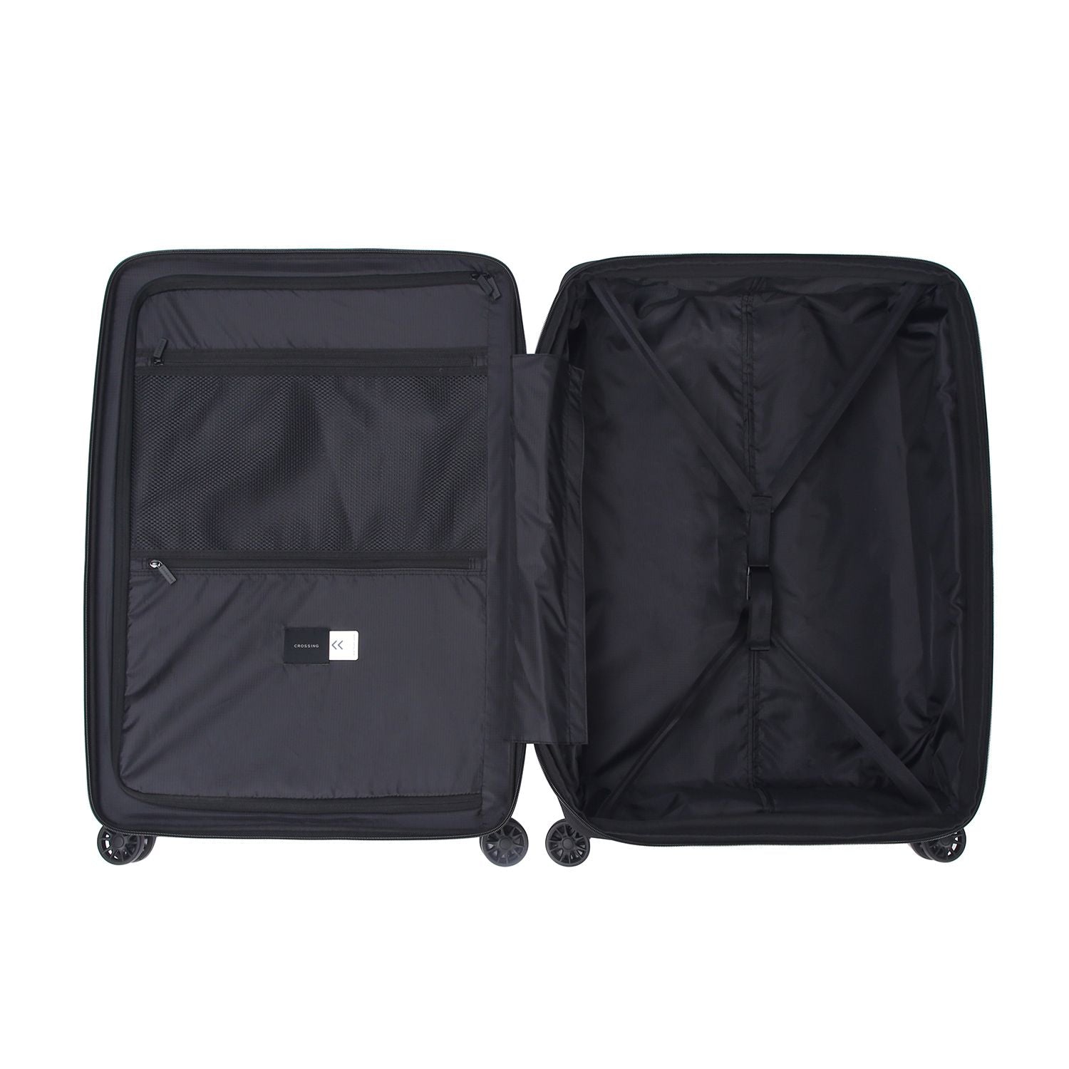 Crossing LYTE Polypropylene Large Expandable Luggage - Black