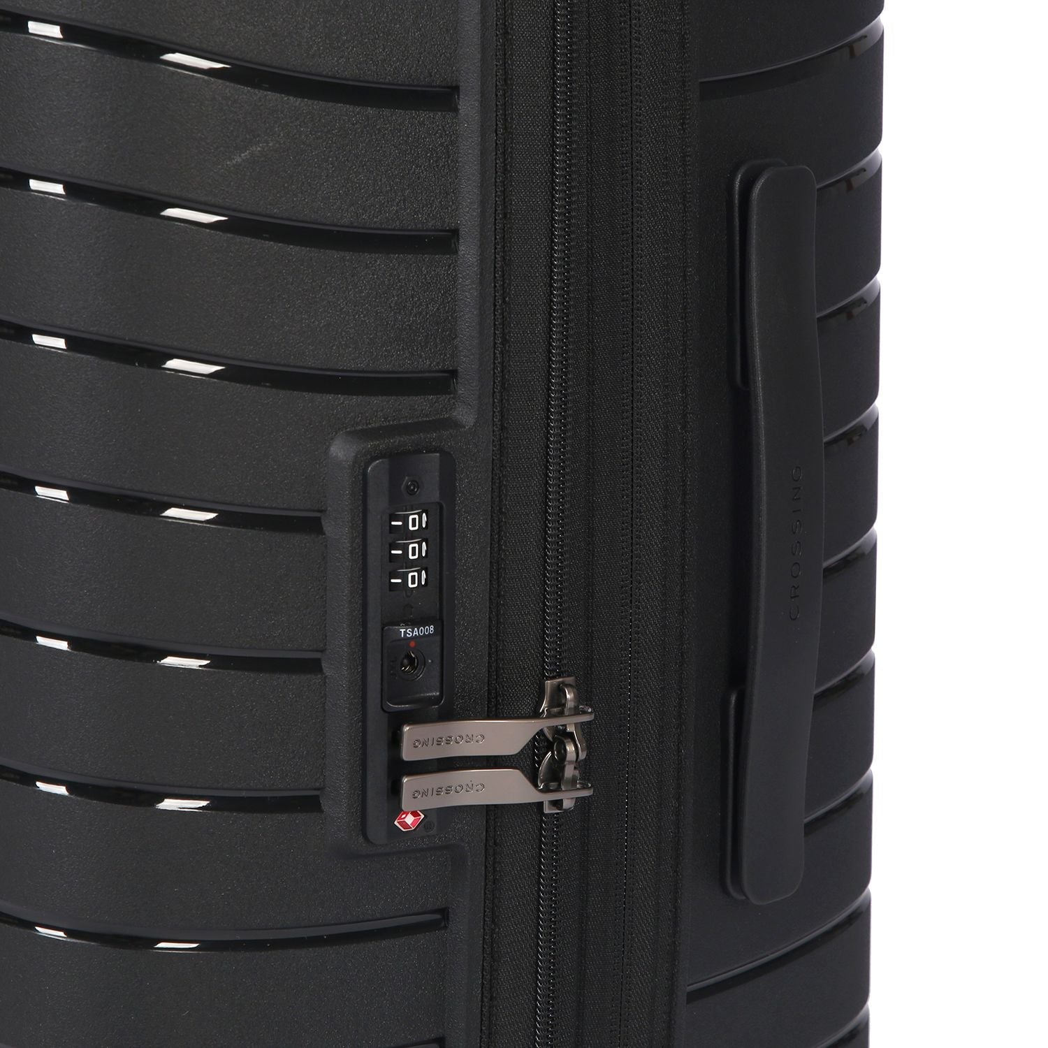 Crossing LYTE Polypropylene Large Expandable Luggage - Black