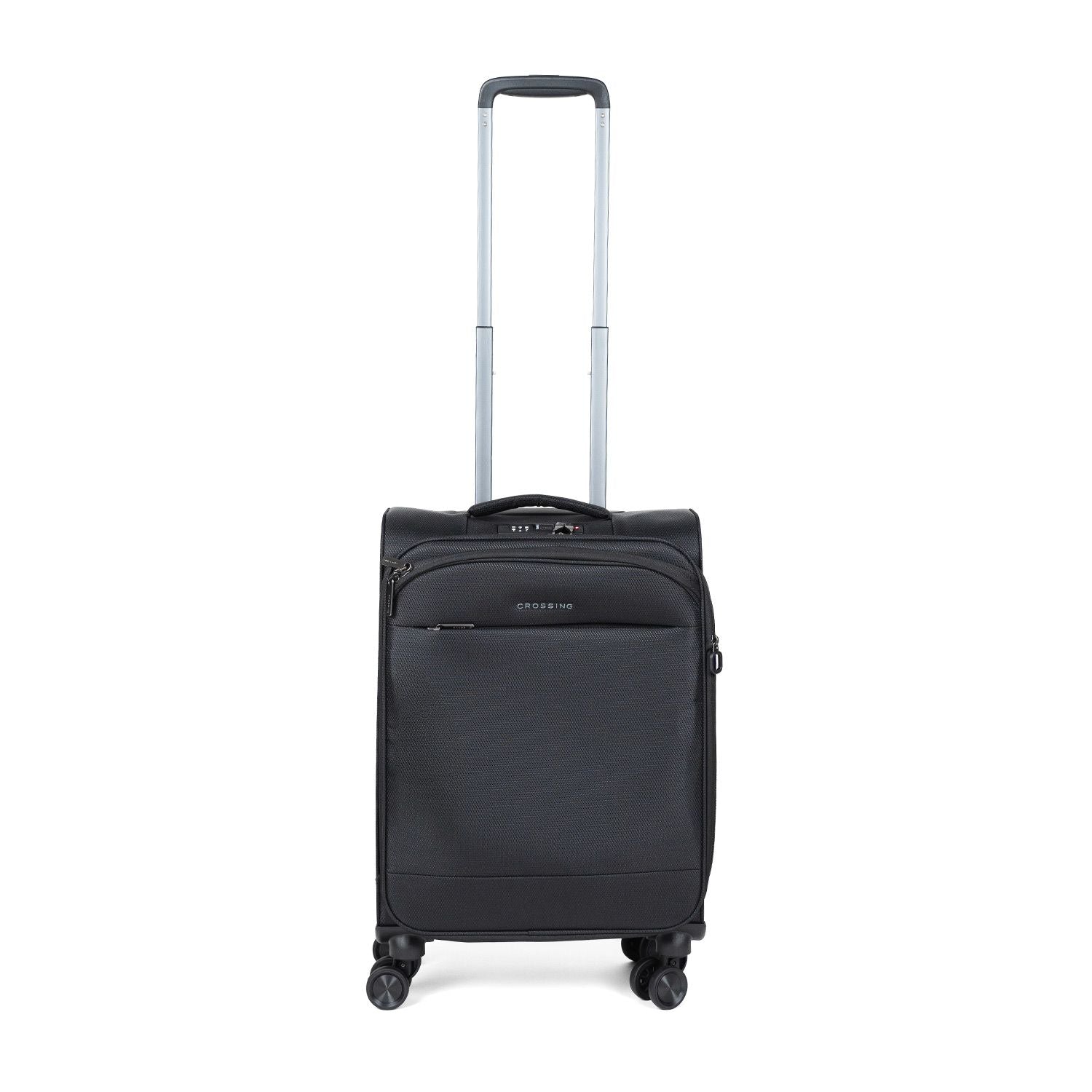 Crossing RECO Recycled Lightweight Soft Case Carry On Luggage T22 - Black