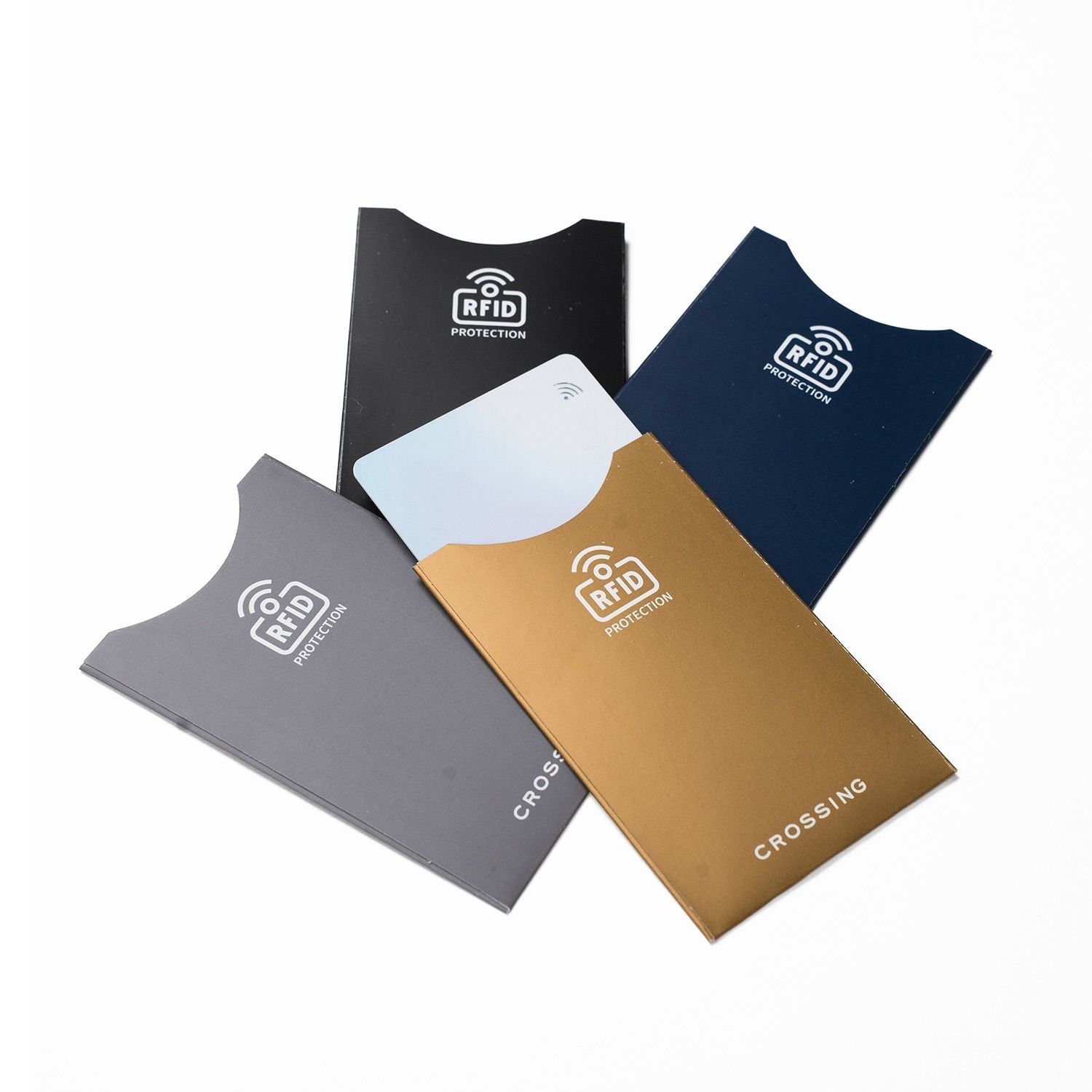 Crossing RFID Blocking Credit Card Sleeves Set Of 4 - Assorted