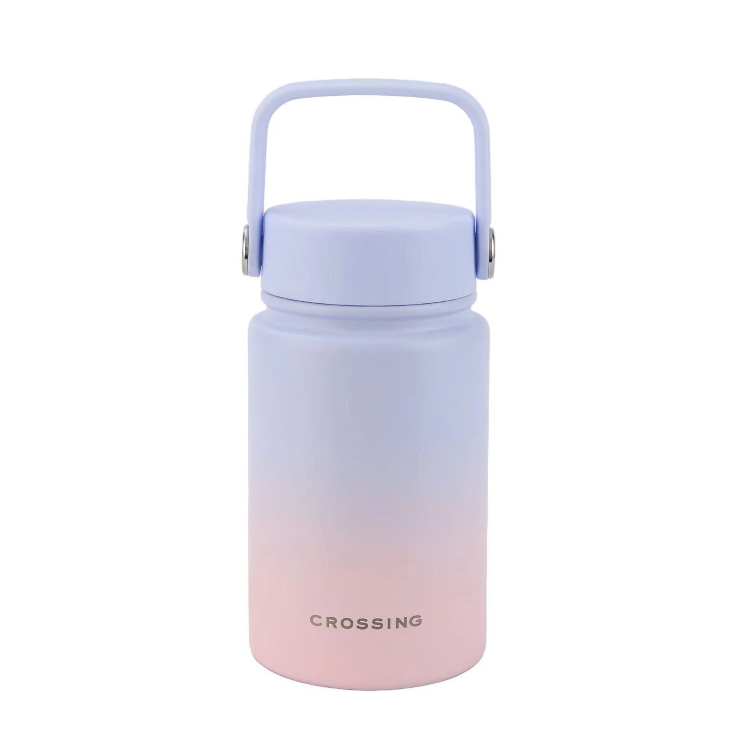 Crossing Urban Ceramic S/S Insulated Flat Cap Bottle With Handle 400ml - Ombre Coral Mist