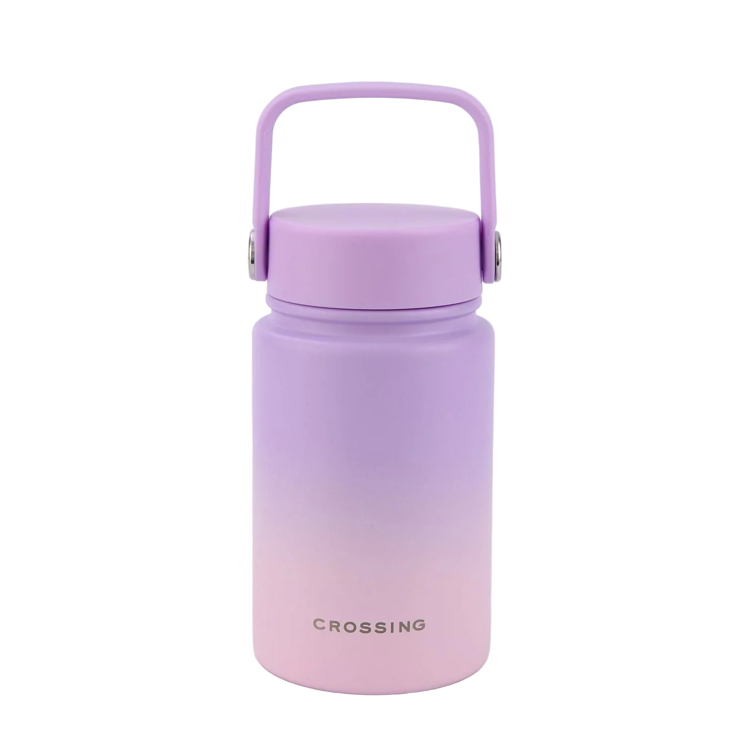 Crossing Urban Ceramic S/S Insulated Flat Cap Bottle With Handle 400ml - Ombre Lavender Luxe