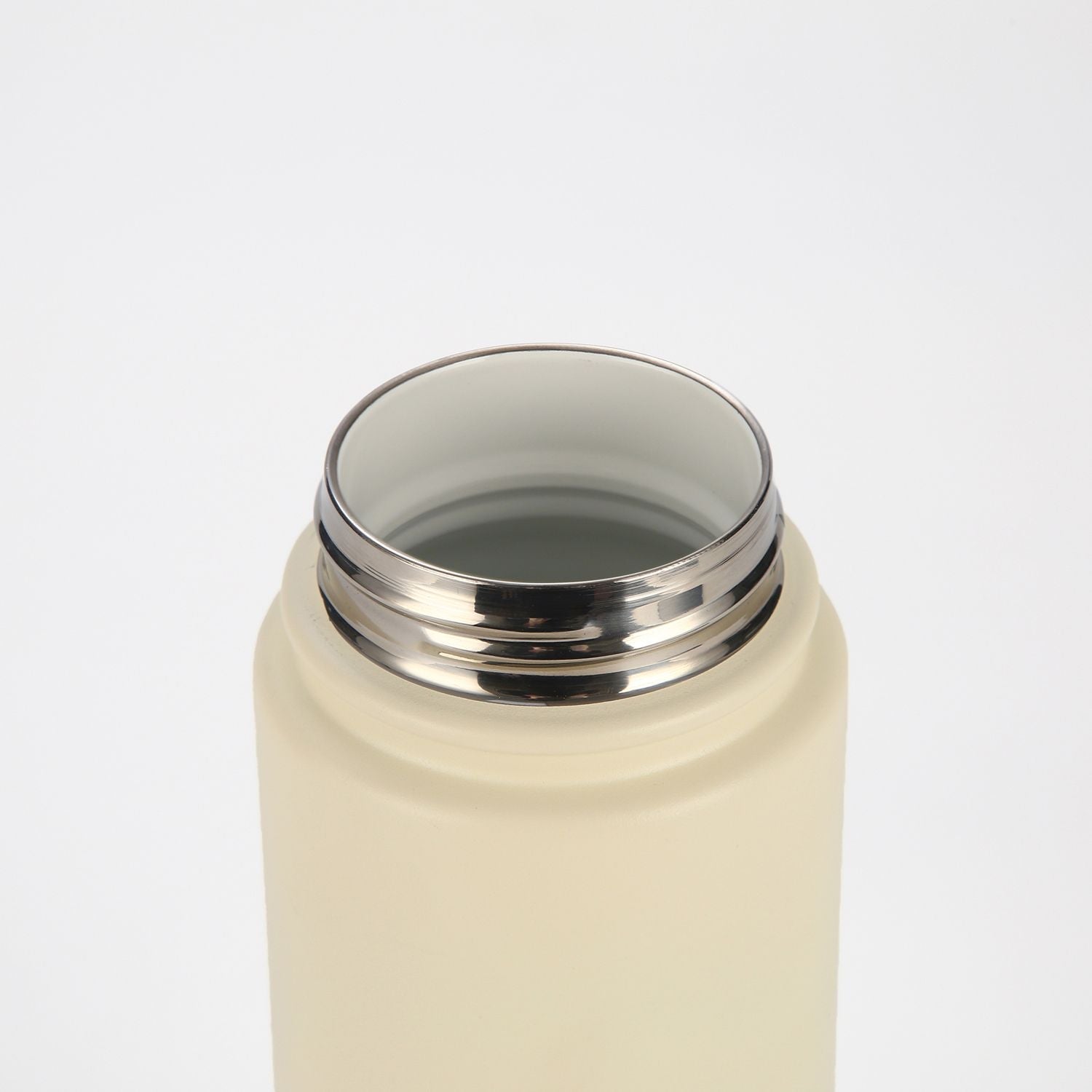 Crossing Urban Ceramic S/S Insulated Screw Cap Sports Bottle With Handle 400ml - Cotton (White)