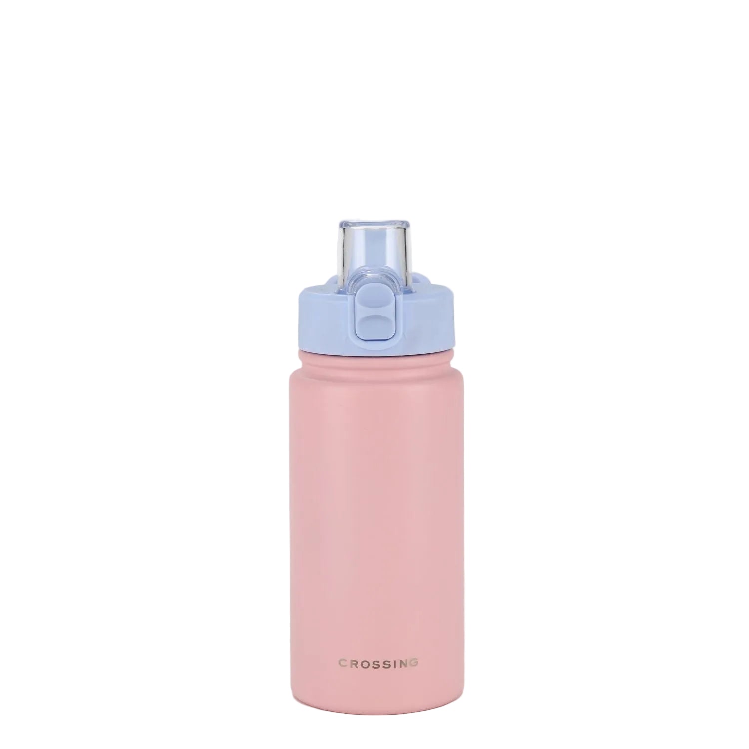 Crossing Urban Ceramic S/S Insulated Straw Sipper Cap Sports Bottle With Handle 480ml - Dusty Rose Blue (Mix)