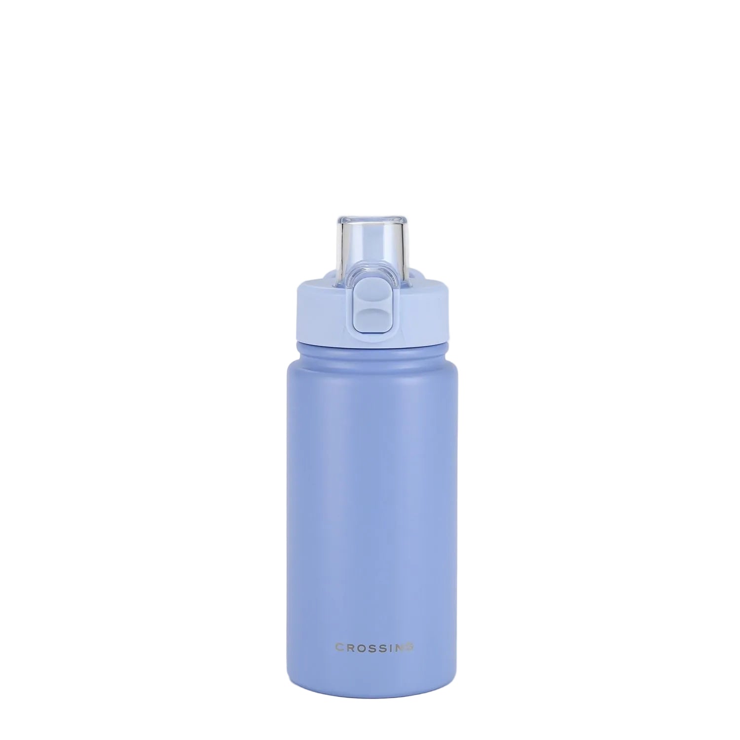 Crossing Urban Ceramic S/S Insulated Straw Sipper Cap Sports Bottle With Handle 480ml - Heirloom Blue