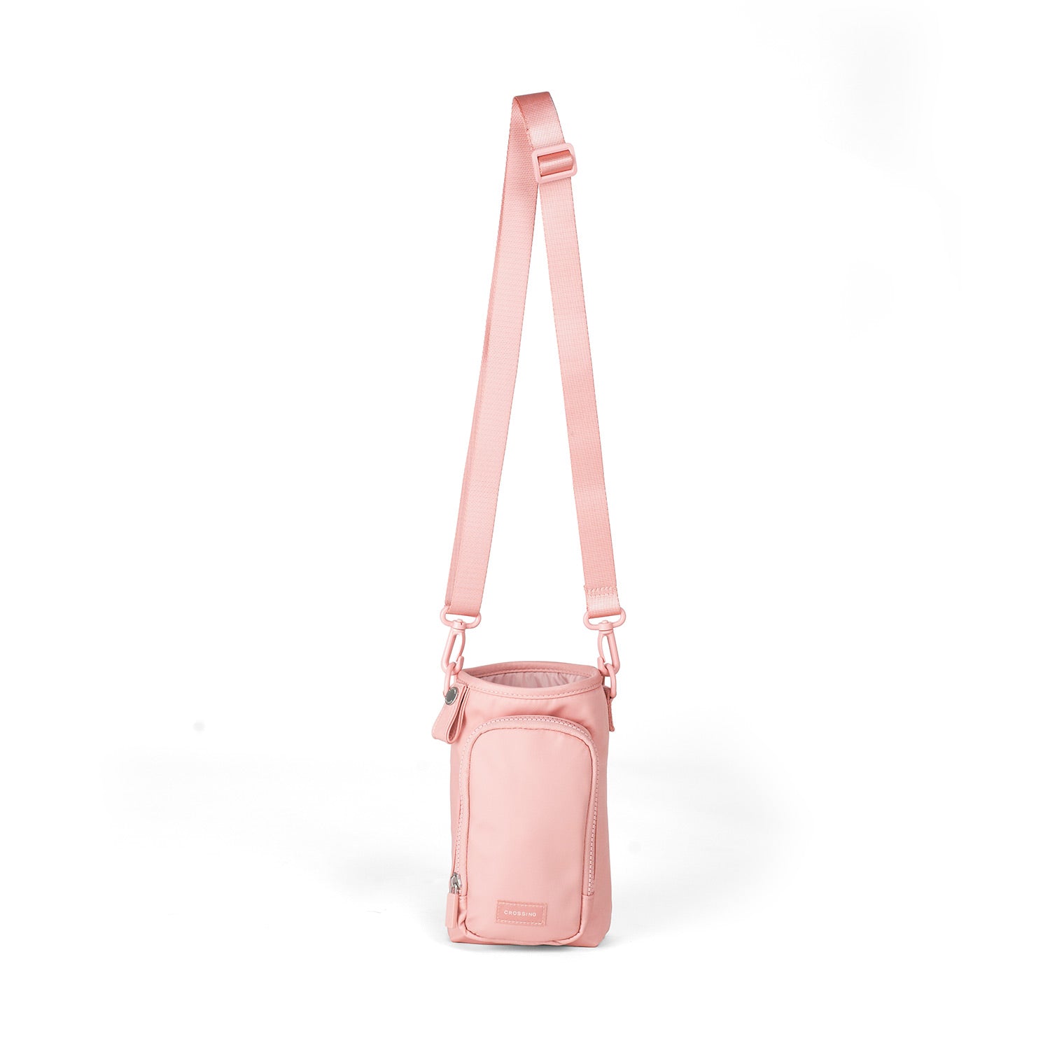 Crossing Water Bottle Crossbody Bag With Front Pocket 2L - Dusty Pink