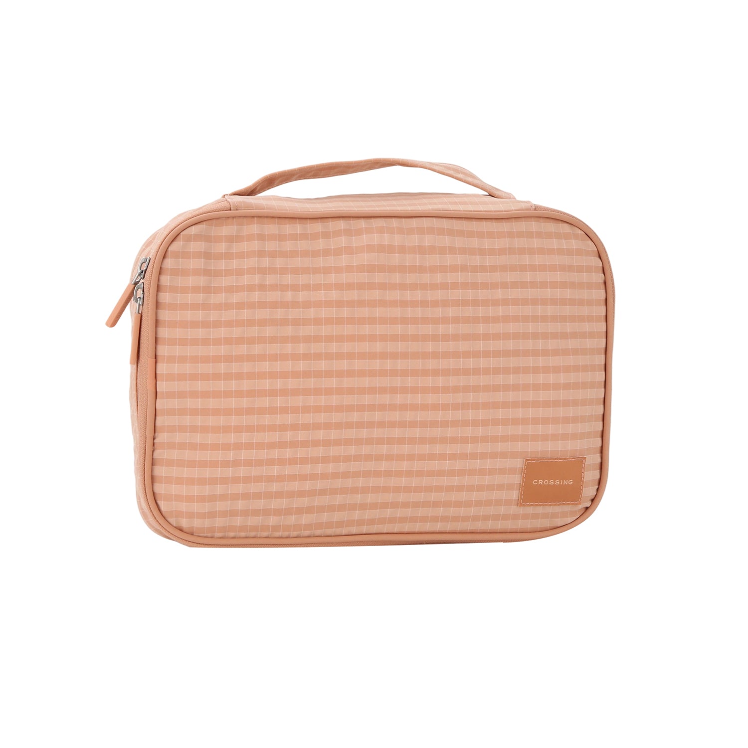 Crossing Waterproof Rayon Checked Packing Cube M - Coral