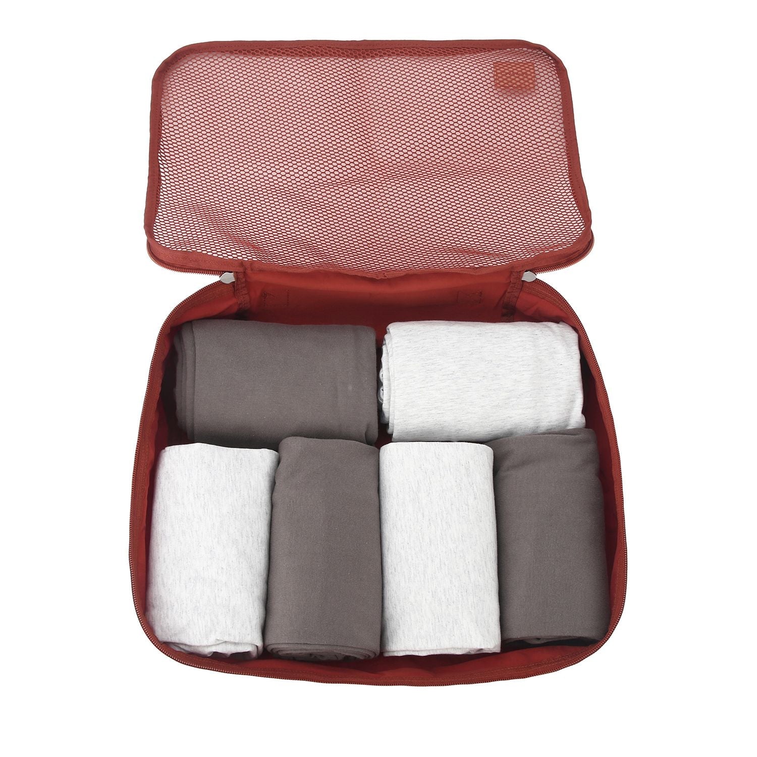 Crossing Waterproof Ripstop Nylon Packing Cube Set (4-Pieces Set) - Rust Orange
