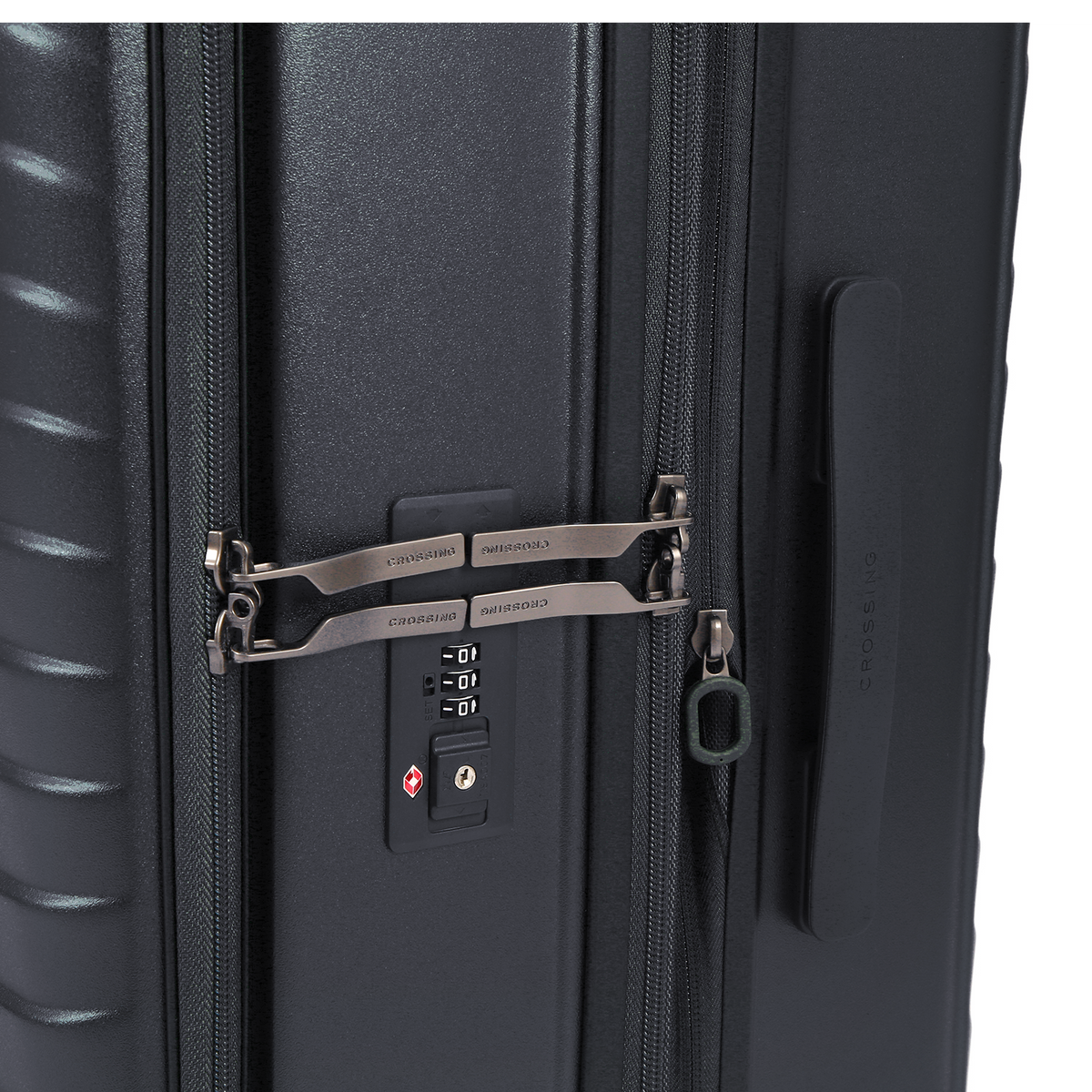 CROSSING INVI 30" Large Expandable Luggage With Front & Middle Access V3 - Black
