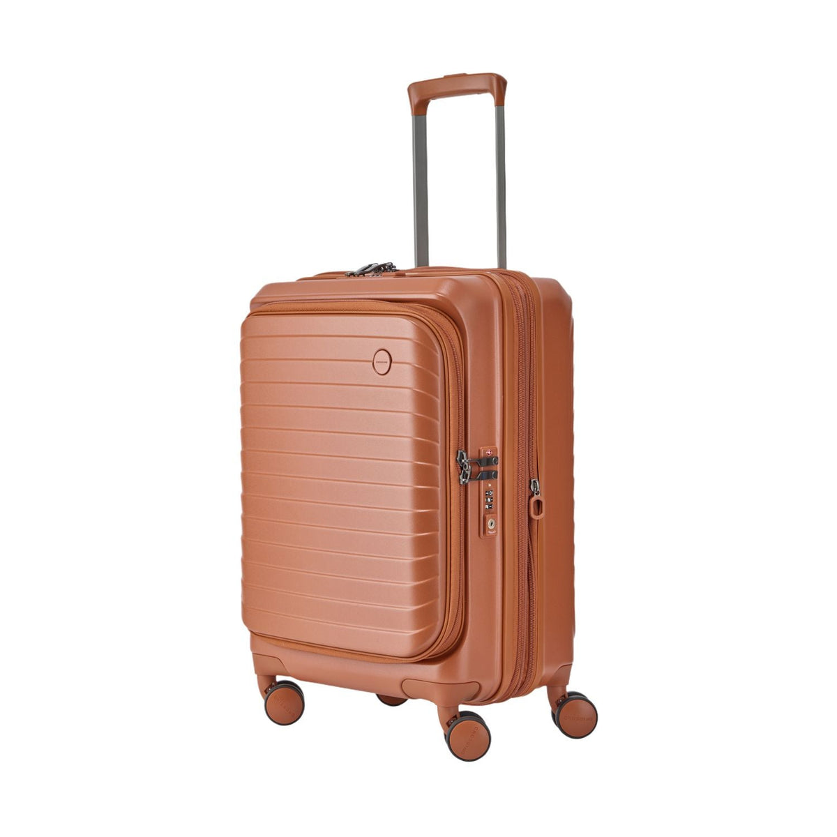 CROSSING INVI 20" Carry On Expandable Luggage With Front & Middle Access - Pumpkin