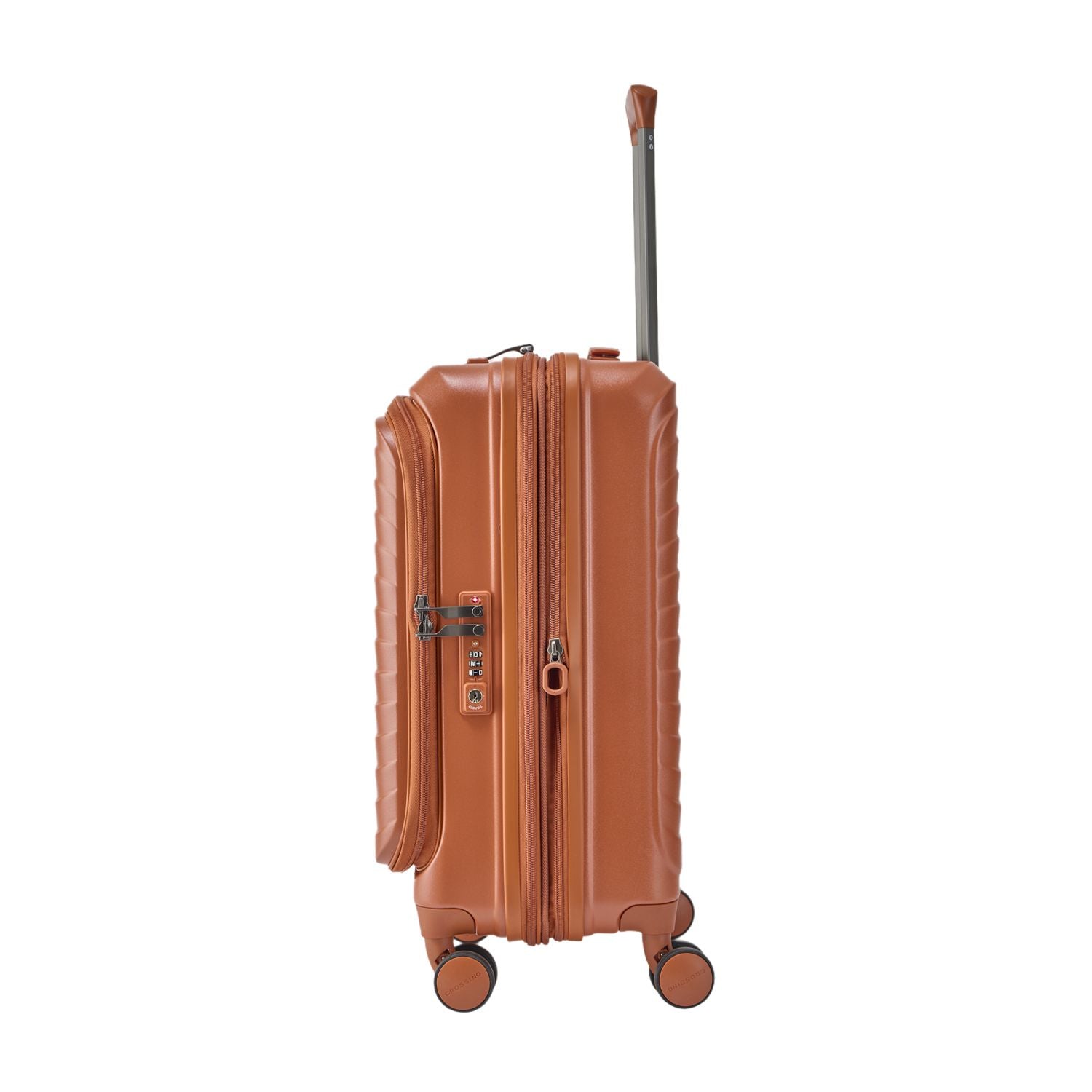 CROSSING INVI 20" Carry On Expandable Luggage With Front & Middle Access - Pumpkin