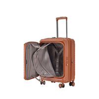 CROSSING INVI 20" Carry On Expandable Luggage With Front & Middle Access - Pumpkin