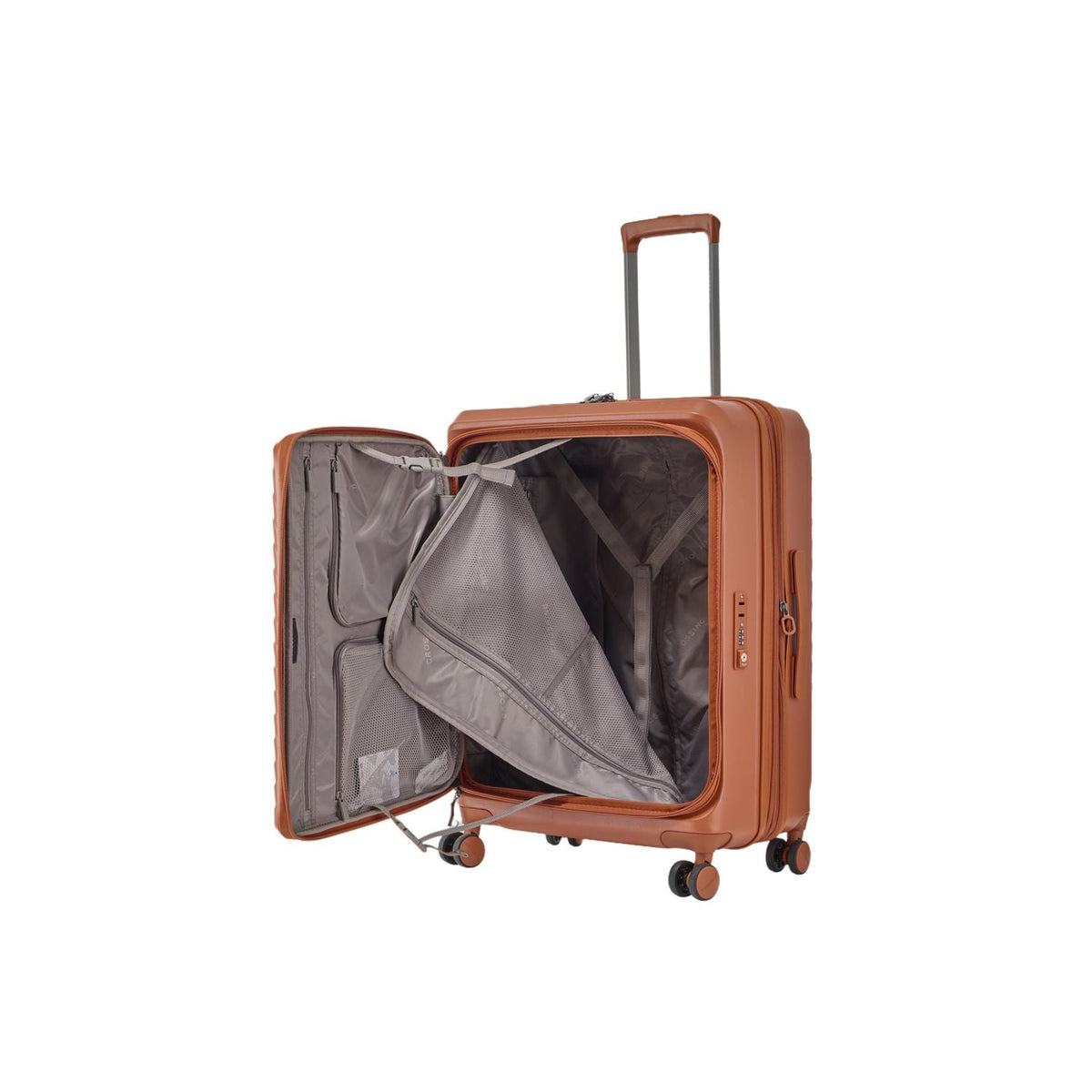 CROSSING INVI 24" Medium Expandable Luggage With Front & Middle Access - Pumpkin