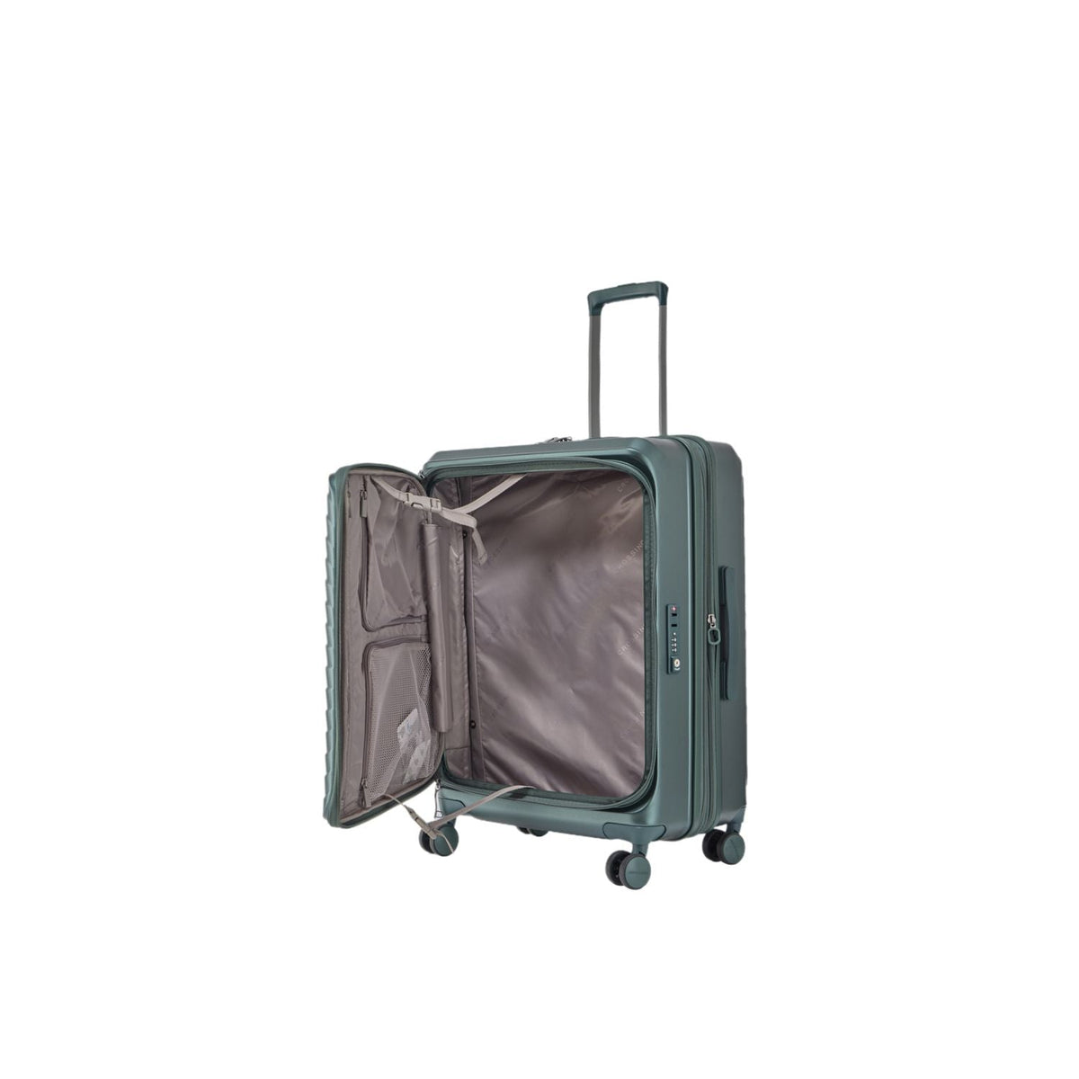 CROSSING INVI 24" Medium Expandable Luggage With Front & Middle Access - Squash