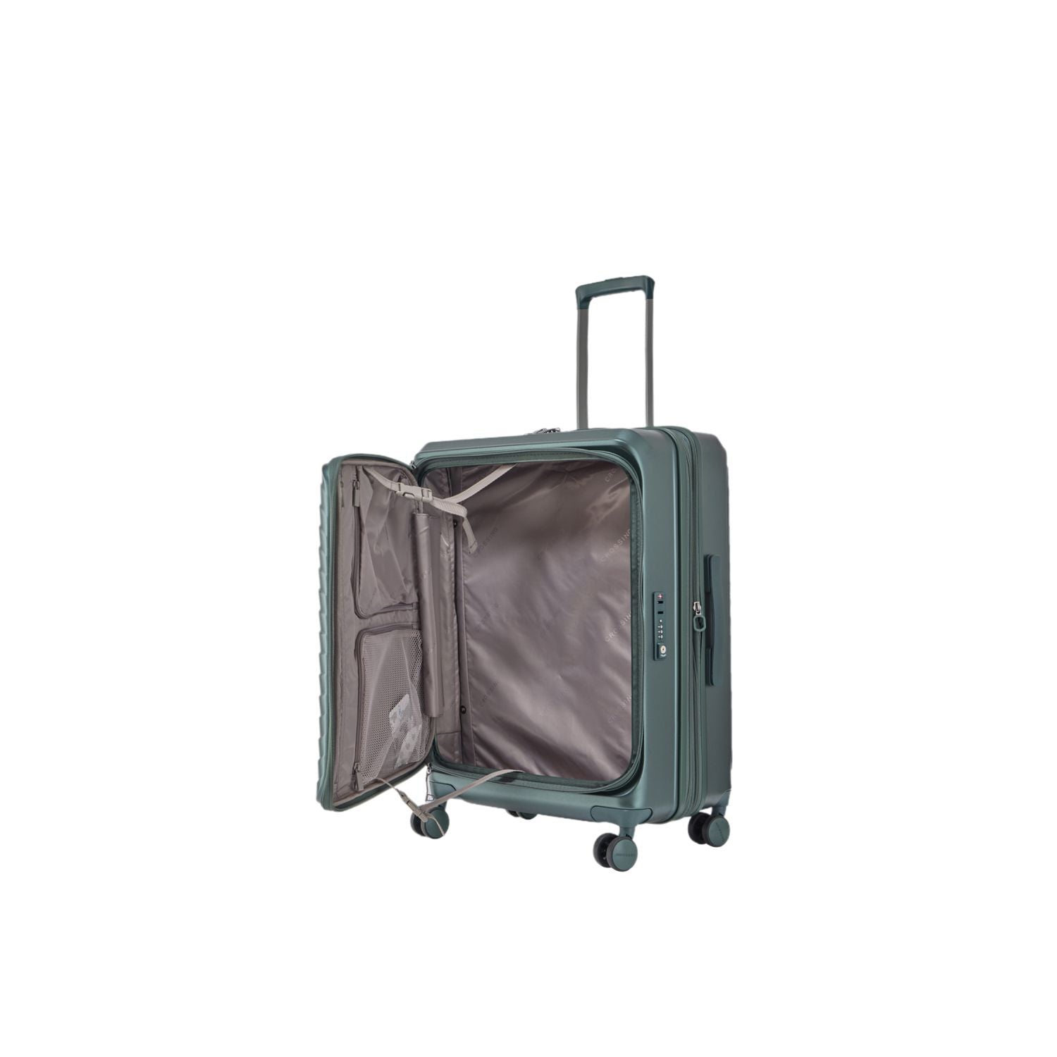 CROSSING INVI 24" Medium Expandable Luggage With Front & Middle Access - Squash
