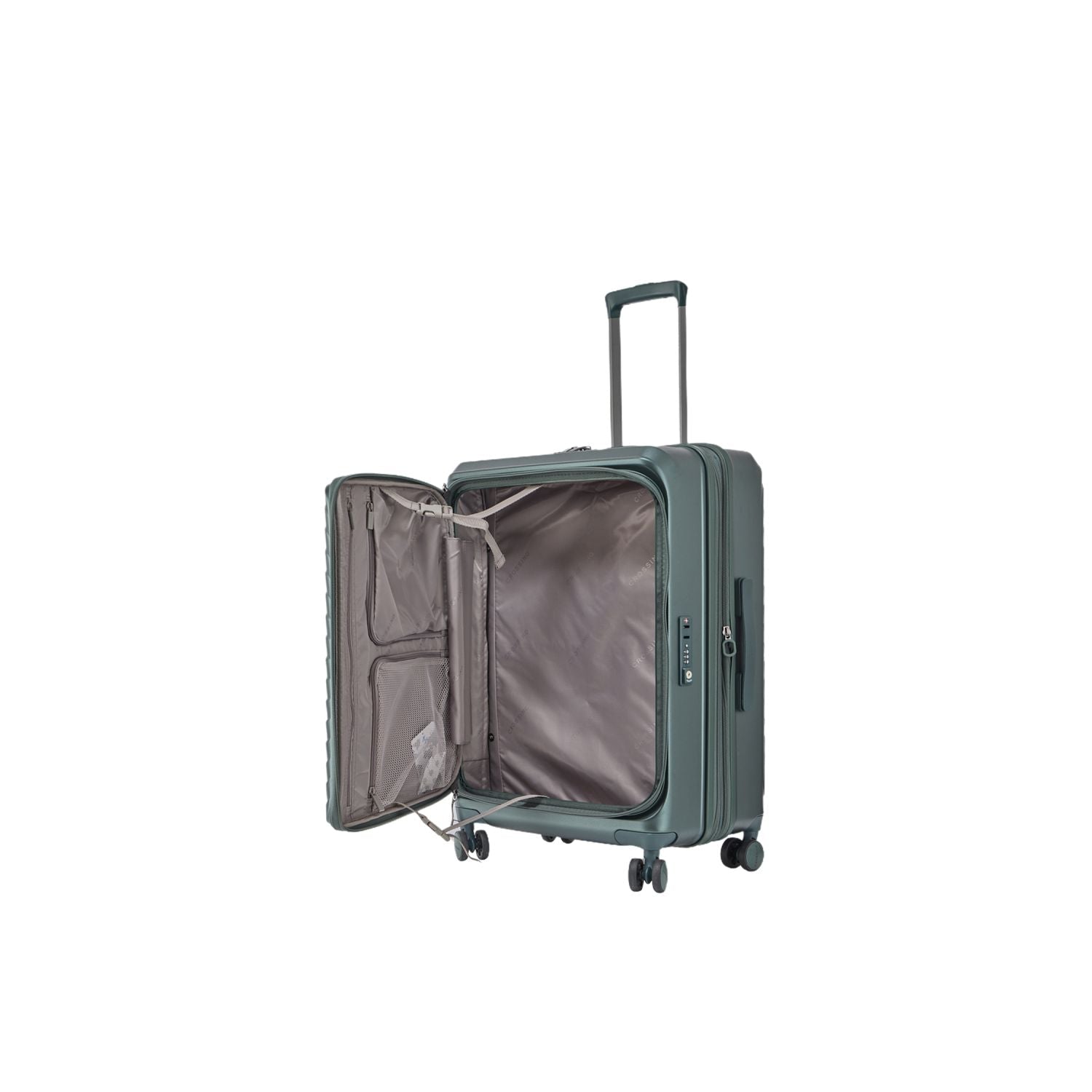 CROSSING INVI 24" Medium Expandable Luggage With Front & Middle Access - Squash