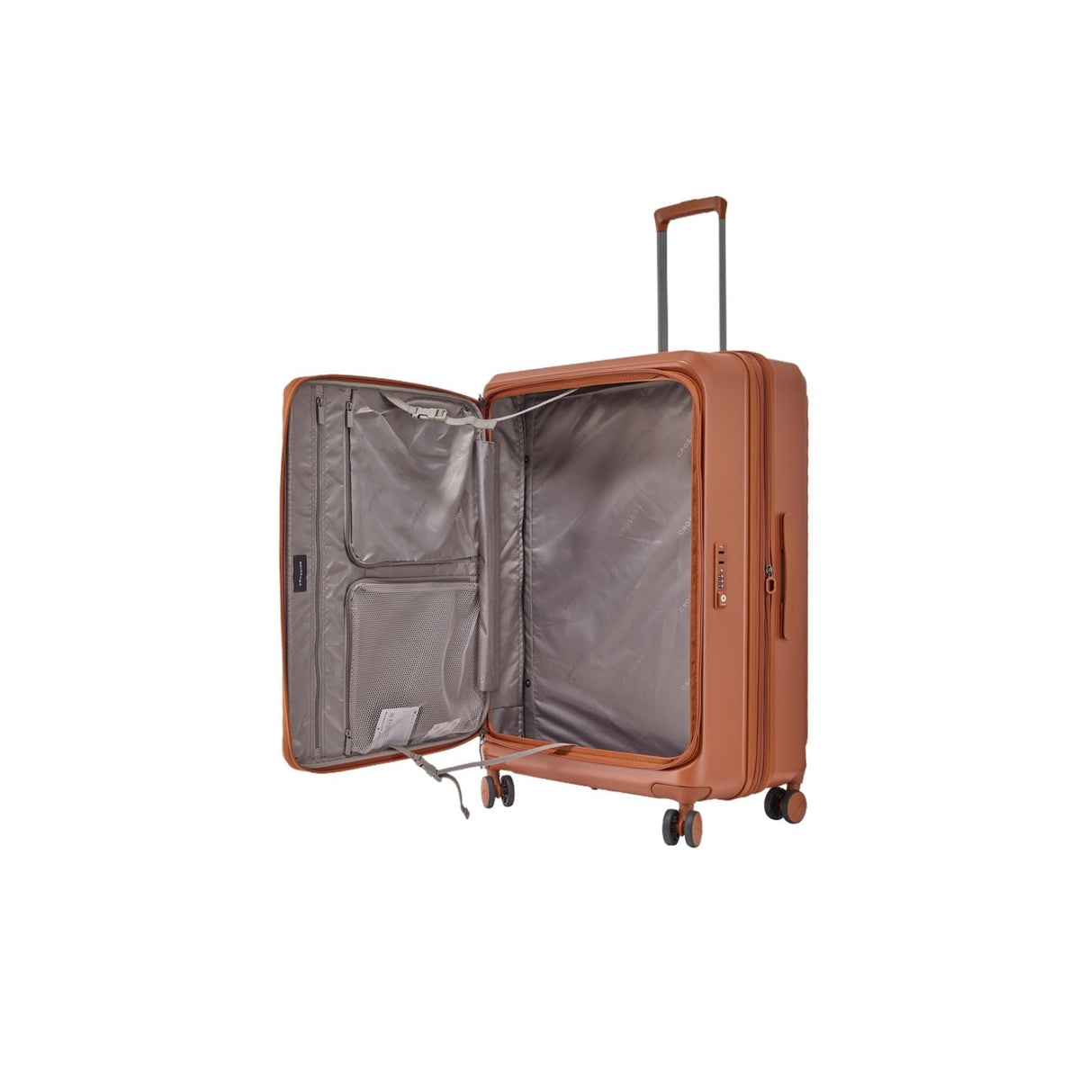 CROSSING INVI 28" Large Expandable Luggage With Front & Middle Access - Pumpkin