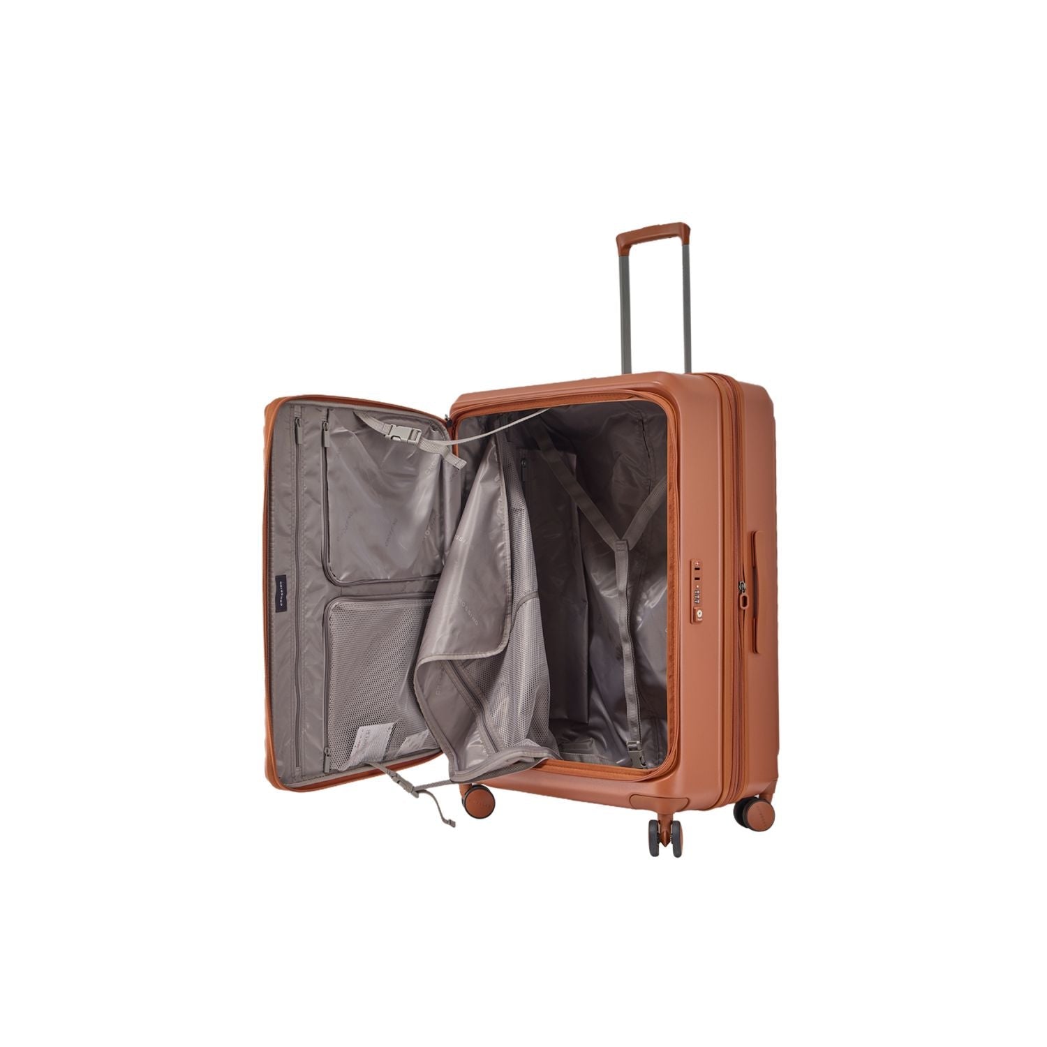 CROSSING INVI 28" Large Expandable Luggage With Front & Middle Access - Pumpkin