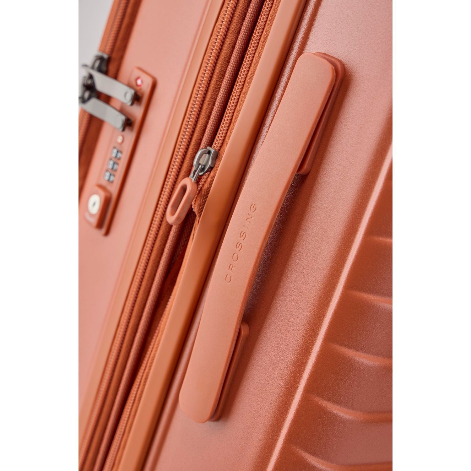 CROSSING INVI 28" Large Expandable Luggage With Front & Middle Access - Pumpkin