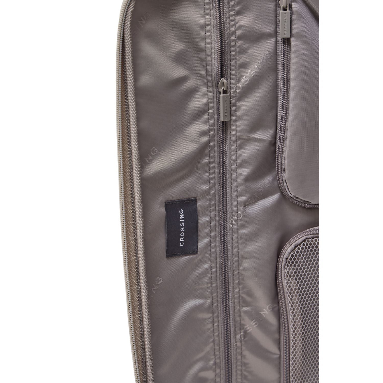 CROSSING INVI 24" Medium Expandable Luggage With Front & Middle Access - Taupe