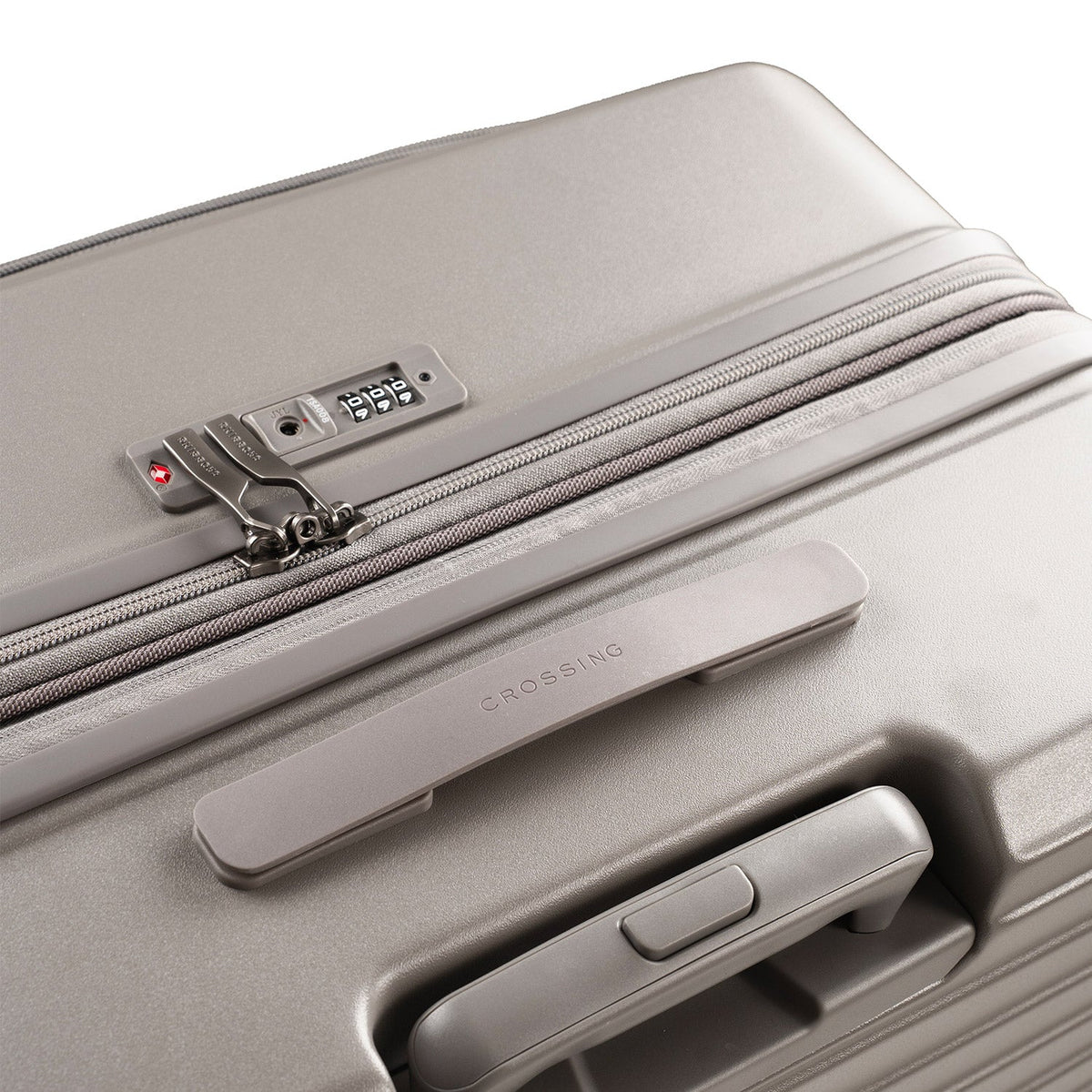 CROSSING INVI 30" Large Expandable Luggage With Front & Middle Access - Latte