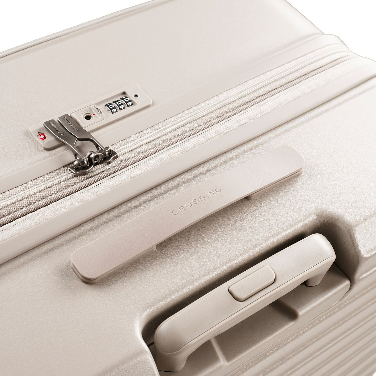 CROSSING INVI 30" Large Expandable Luggage With Front & Middle Access - Taupe