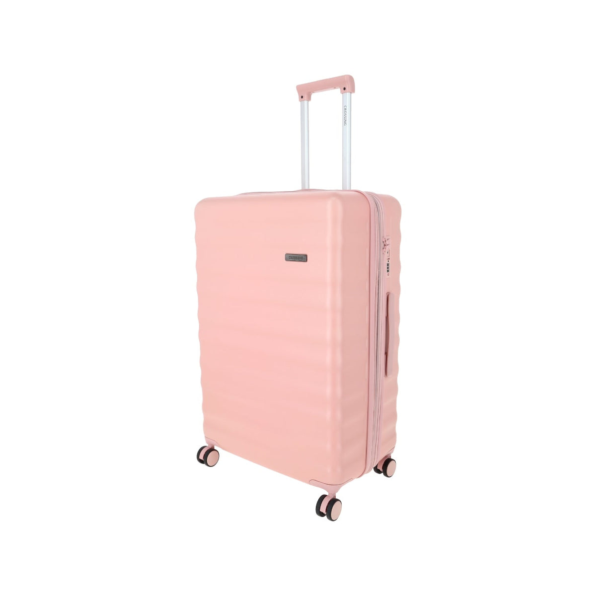 Crossing Tripp Polycarbonate Expandable 24" Medium Luggage Spinner - Pink